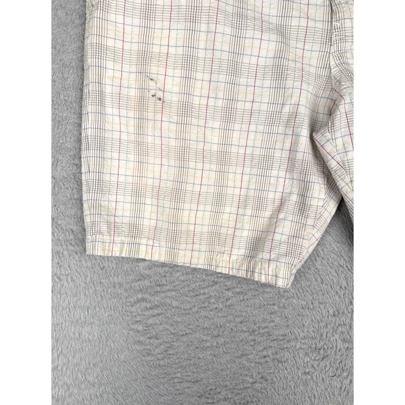 Tommy Bahama Tommy Bahama Relax Shorts Mens 36 Beige Seersucker Plaid Cotton Zip Fly Casual Size US 36 / EU 52 - 3 Thumbnail