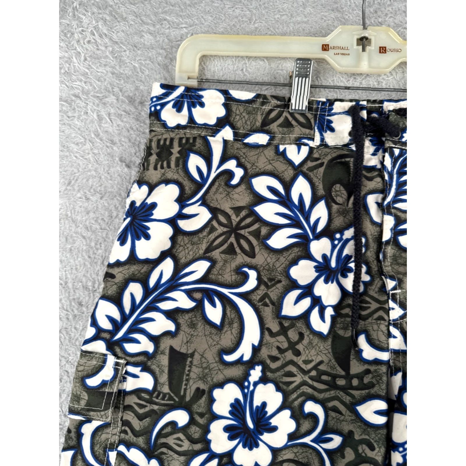Vintage VINTAGE Pacific Legend Board Shorts Mens 34 Green Floral Cargo Swim Trunk 34x11 Size US 34 / EU 50 - 4 Thumbnail