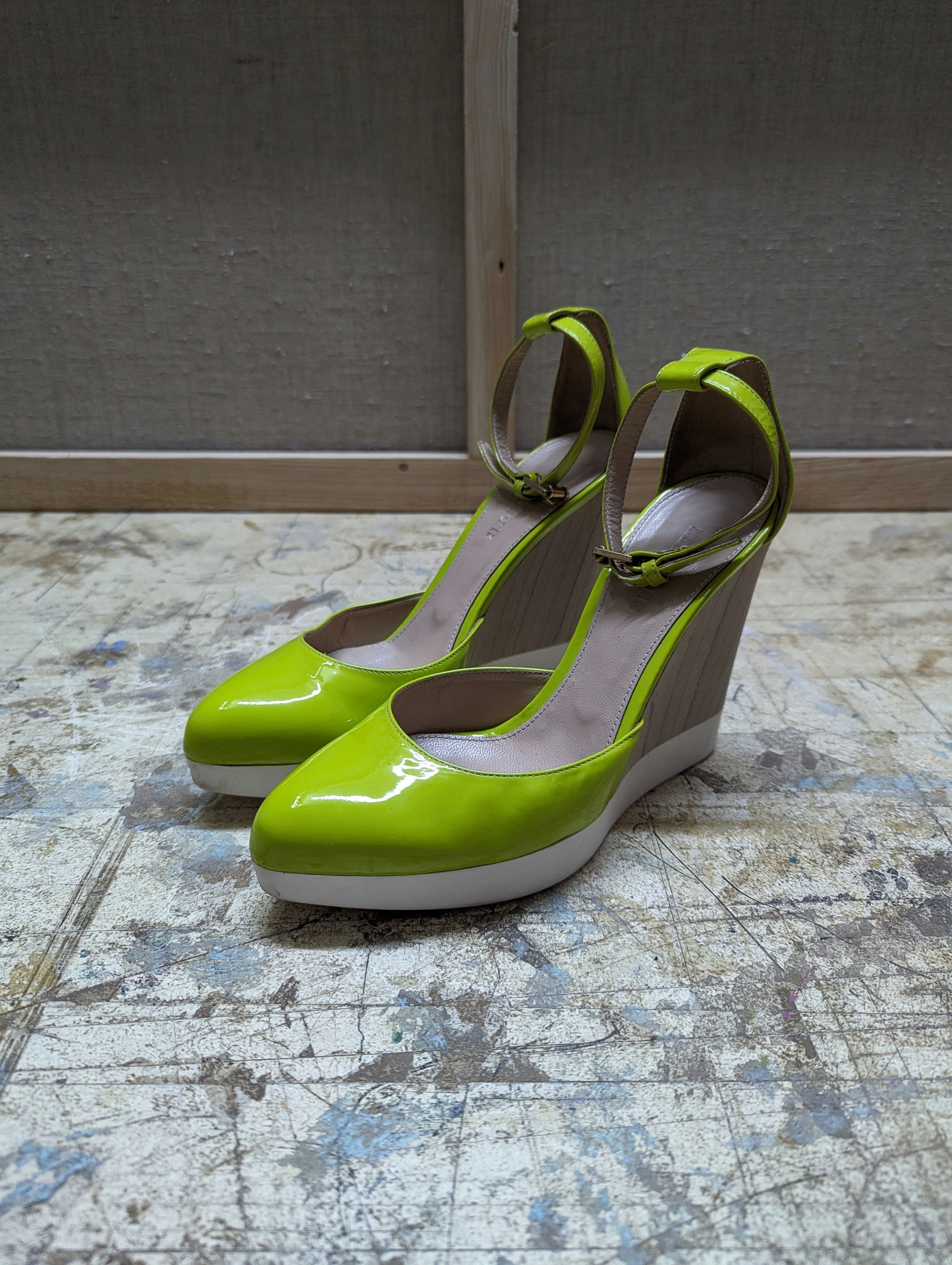 Jil Sander 00s Jil Sander Toxic Polished Platform Heels Size US 7.5 / IT 37.5 - 1 Thumbnail