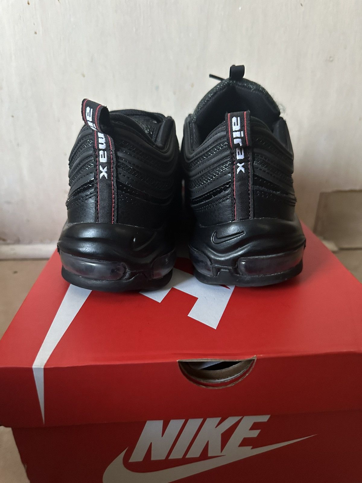 Nike × Other Nike Air Max 97 Black University Red Size US 11.5 / EU 44-45 - 3 Thumbnail
