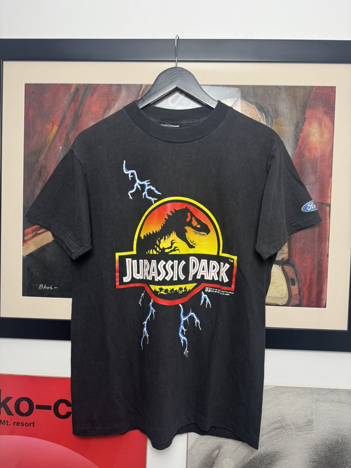 Vintage Vintage 90s Movie Promo Tee Jurassic Park Og Universal Rare Size US L / EU 52-54 / 3 - 1 Thumbnail