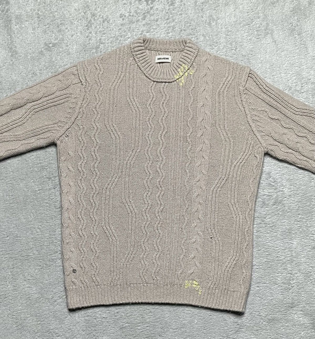 Zadig & Voltaire Vintage Beige Sweater figured Basic zadig & voltaire Wool Size M / US 6-8 / IT 42-44 - 2 Thumbnail
