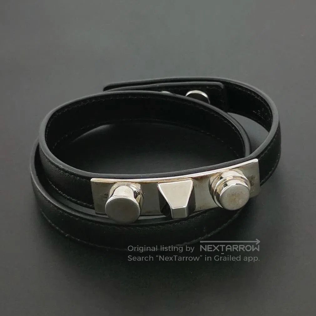 Saint Laurent Paris Saint Laurent Leather Metal Decor Bracelet. Size ONE SIZE - 1 Thumbnail