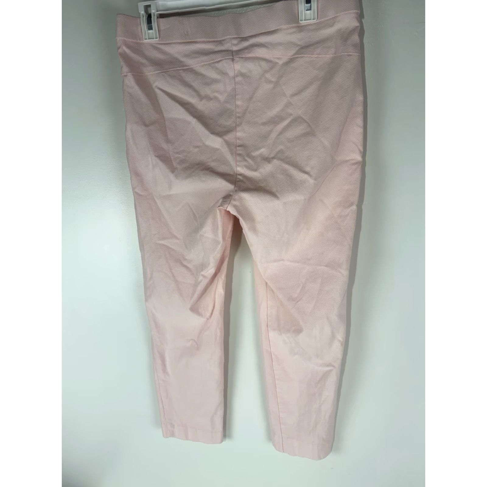 Ellen Tracy VINTAGE Ellen Tracy Women's Pants Cropped Straight Fit Knit Stretch Casual Workwear Size L Pink Size 36" / US 14 / IT 50 - 4 Thumbnail