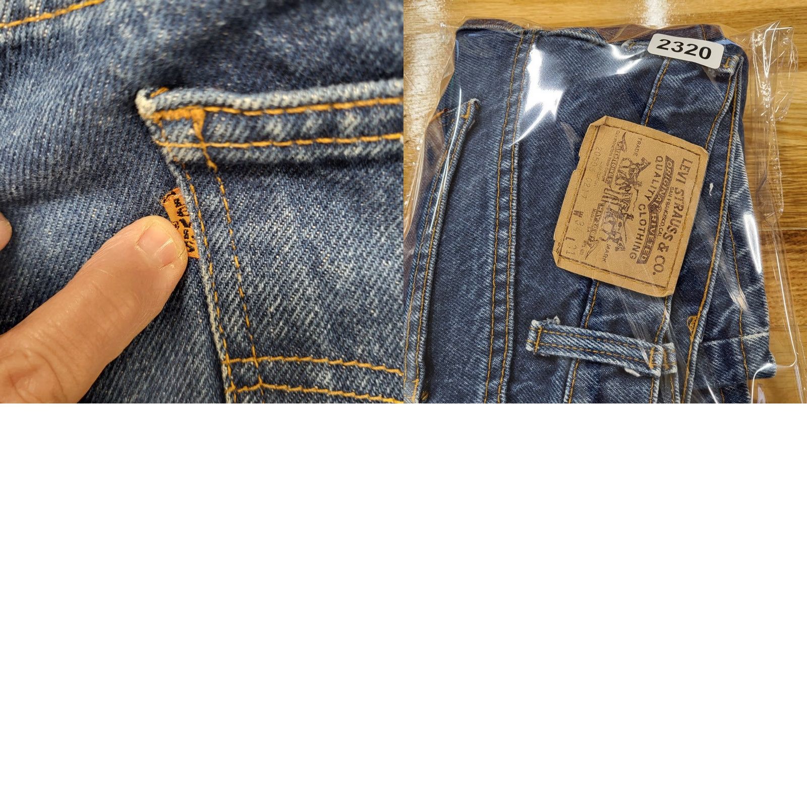 Levi's VINTAGE Levi's 505 Jeans Mens 34x31 Blue Straight Orange Tab 90s Made in USA Denim Size US 34 / EU 50 - 9 Thumbnail