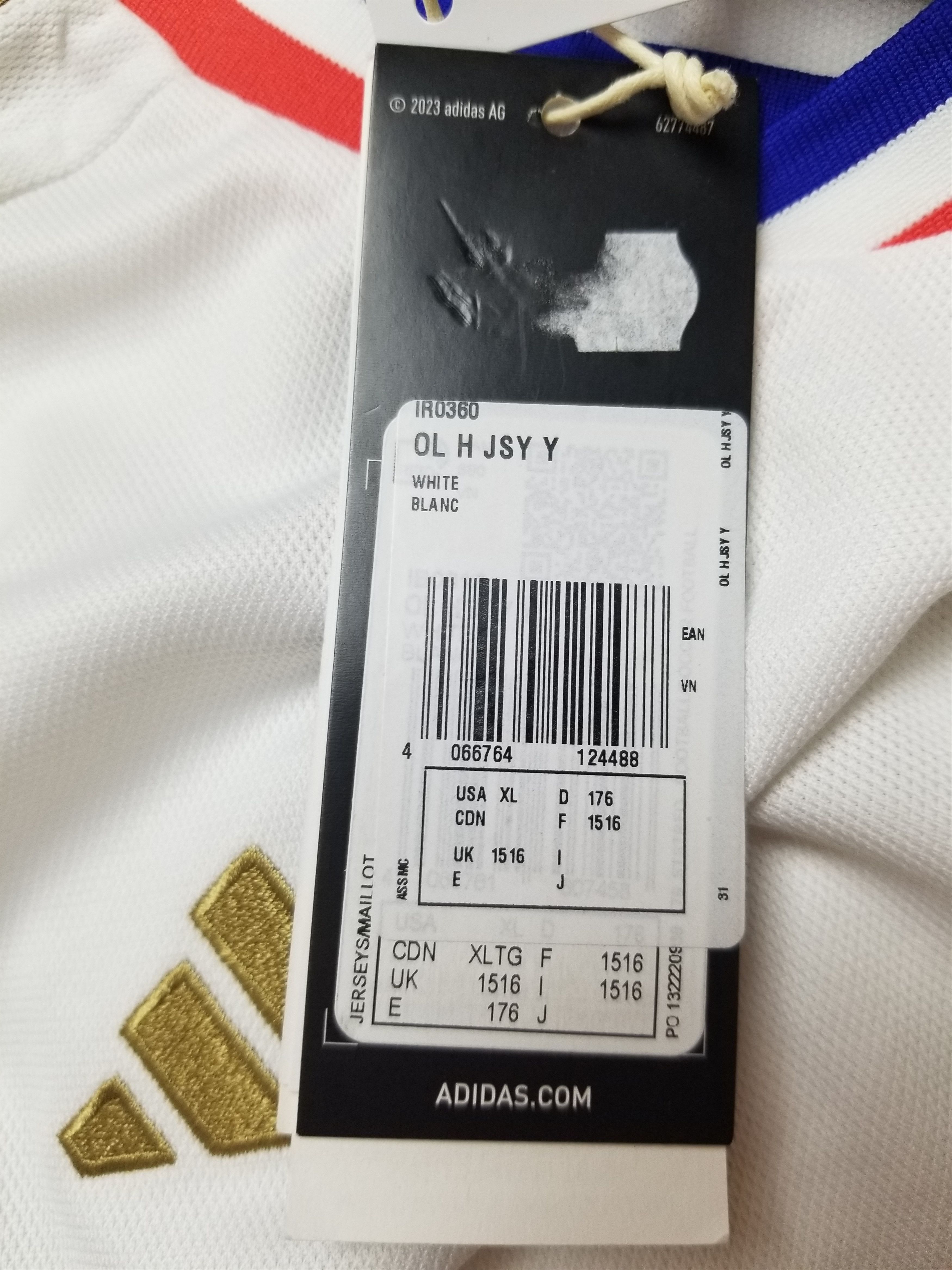 Adidas OLYMPIQUE LYON HOME FOOTBALL JERSEY YOUTH XL 15-16 YEARS Size US XS / EU 42 / 0 - 4 Thumbnail