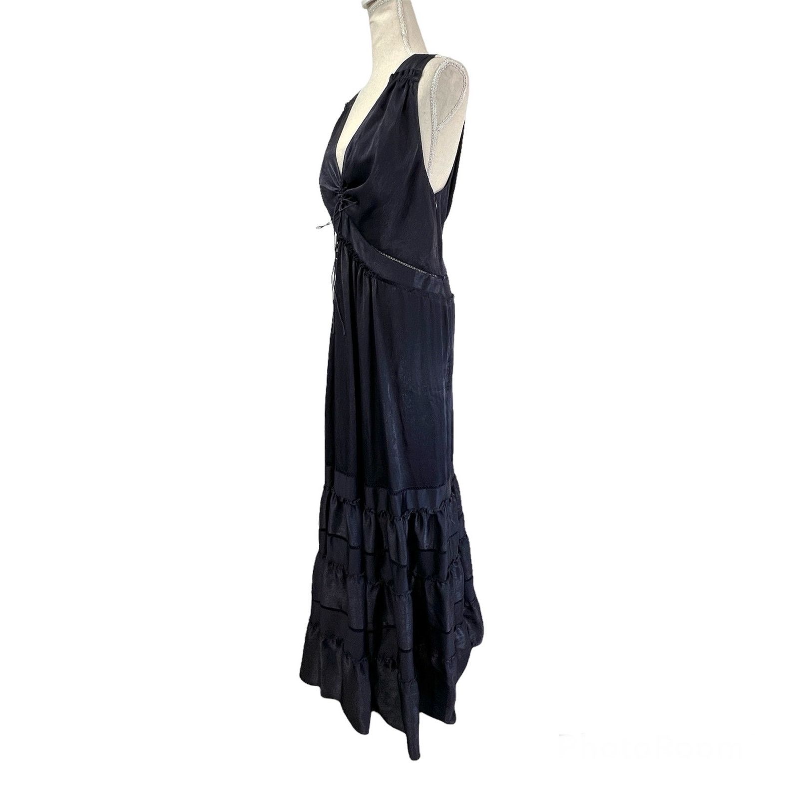 Jonathan Simkhai Jonathan Simkhai Tiered Sleeveless V Neck Maxi Dress Size XXL / US 16-18 / IT 52-54 - 2 Thumbnail
