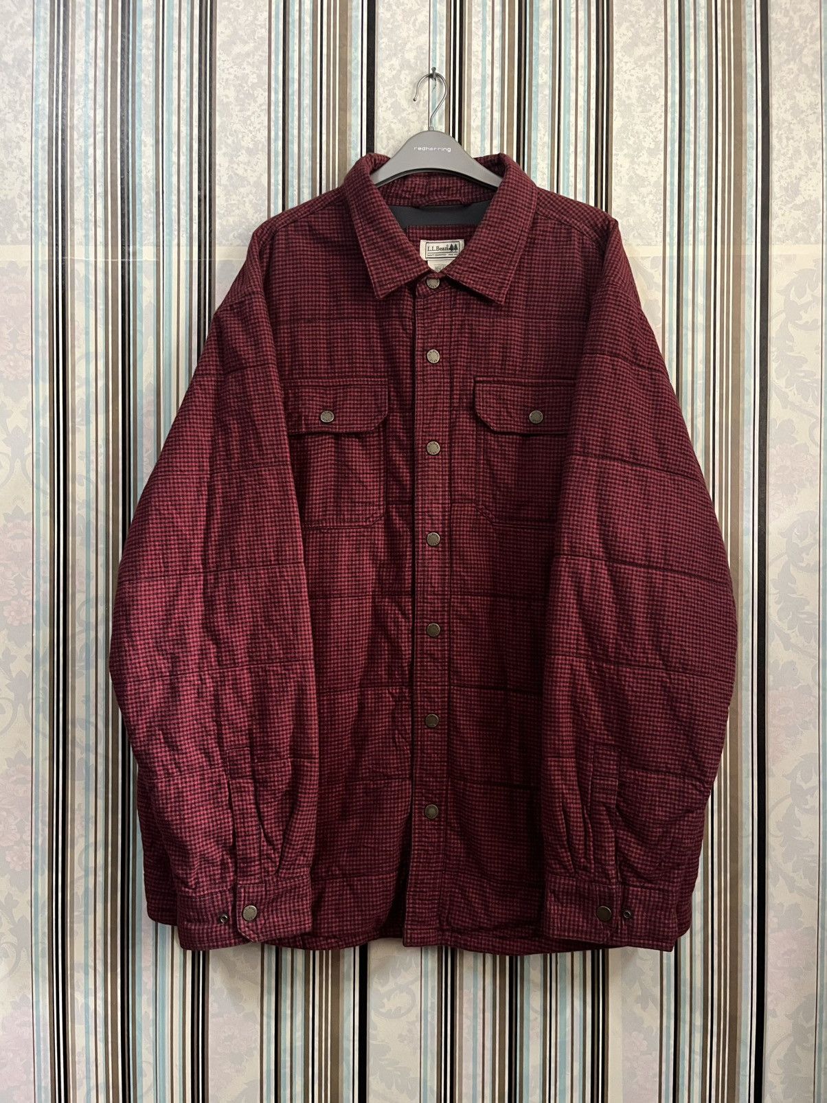 L.L. Bean 2000s checked side pocket & front oversized #H3 Size US XL / EU 56 / 4 - 1 Thumbnail