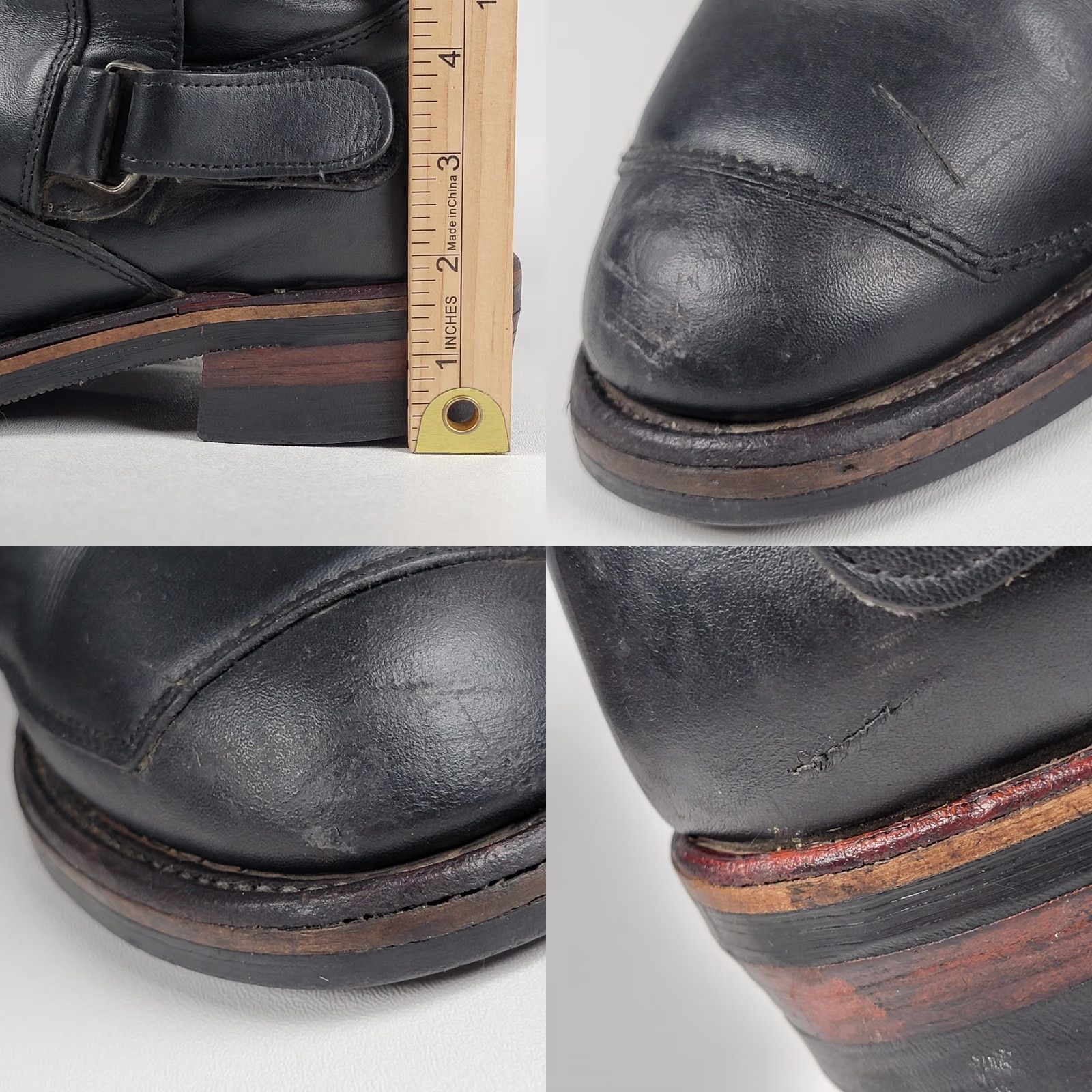 Chippewa Men's Chippewa Odessa Rally Black Leather Motorcycle Riding Boots 27862 8.5 EE Size US 9 / EU 42 - 9 Thumbnail