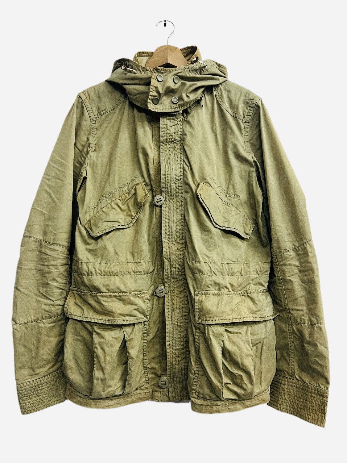 Diesel Vintage Diesel Project78 Military Hoodie Jacket Size US L / EU 52-54 / 3 - 1 Thumbnail