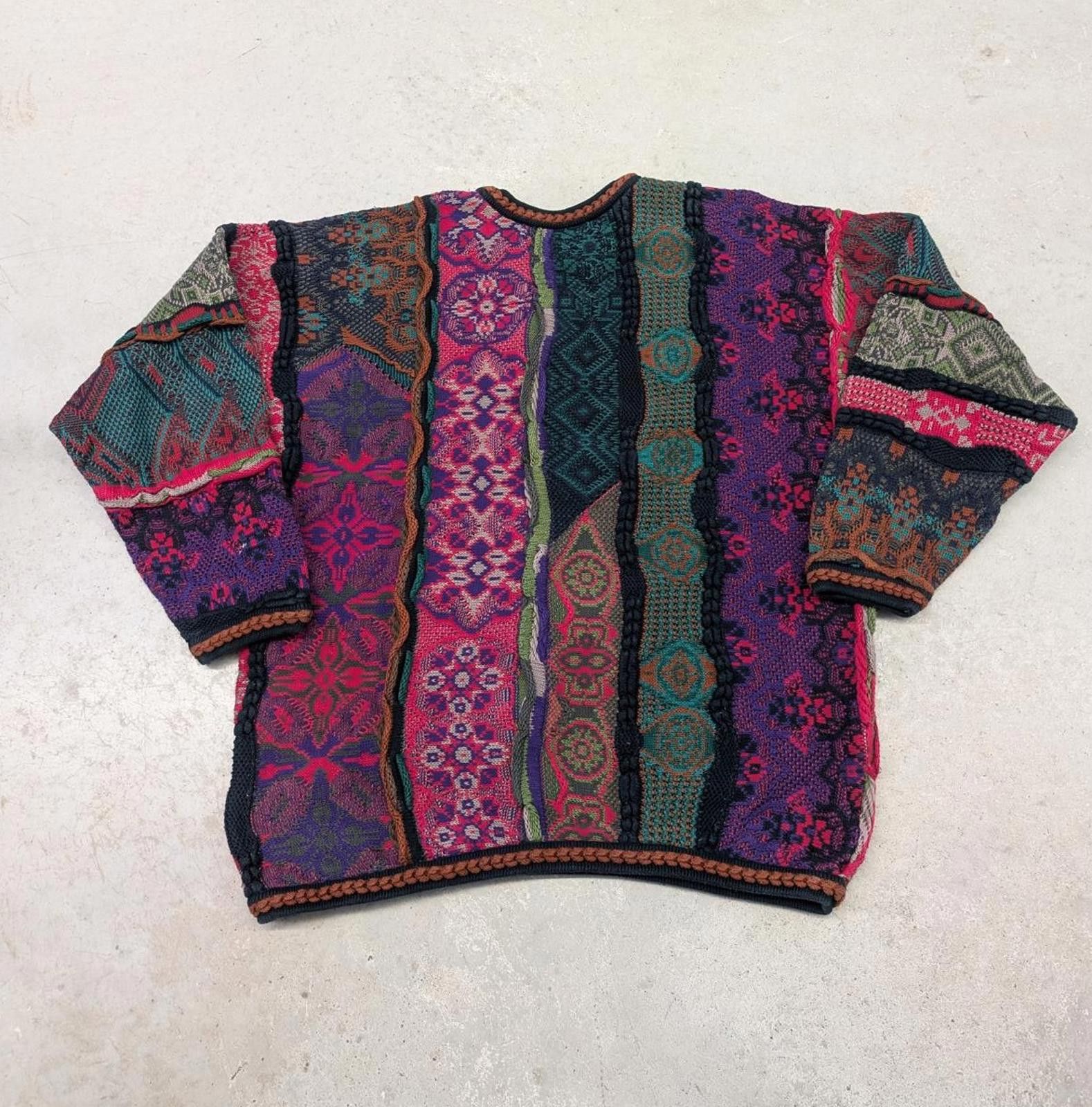 Coogi Vintage 90s Coogi Australia Rare Pattern 3D Knit Sweater XL Size US XL / EU 56 / 4 - 2 Thumbnail