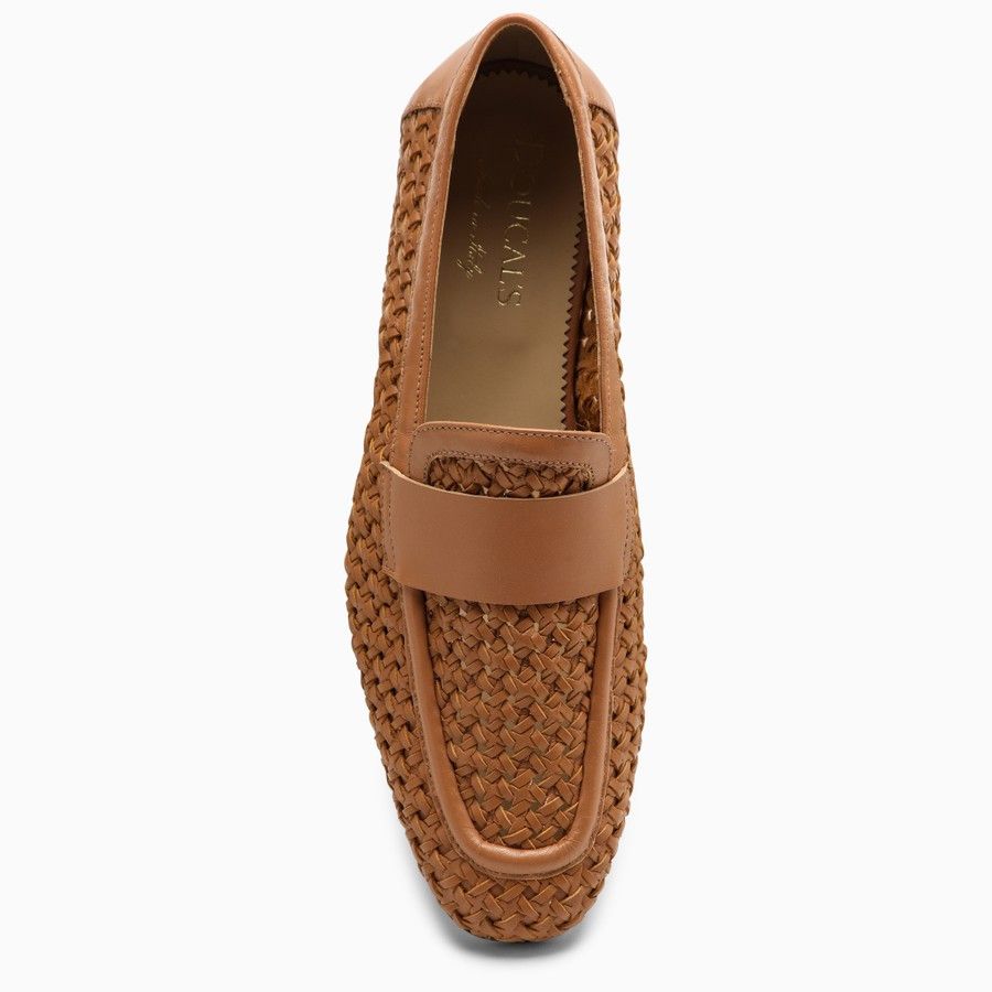 Doucal's o1d2blof0824 Woven Leather Moccasin in Brown Size US 6.5 / IT 36.5 - 3 Thumbnail