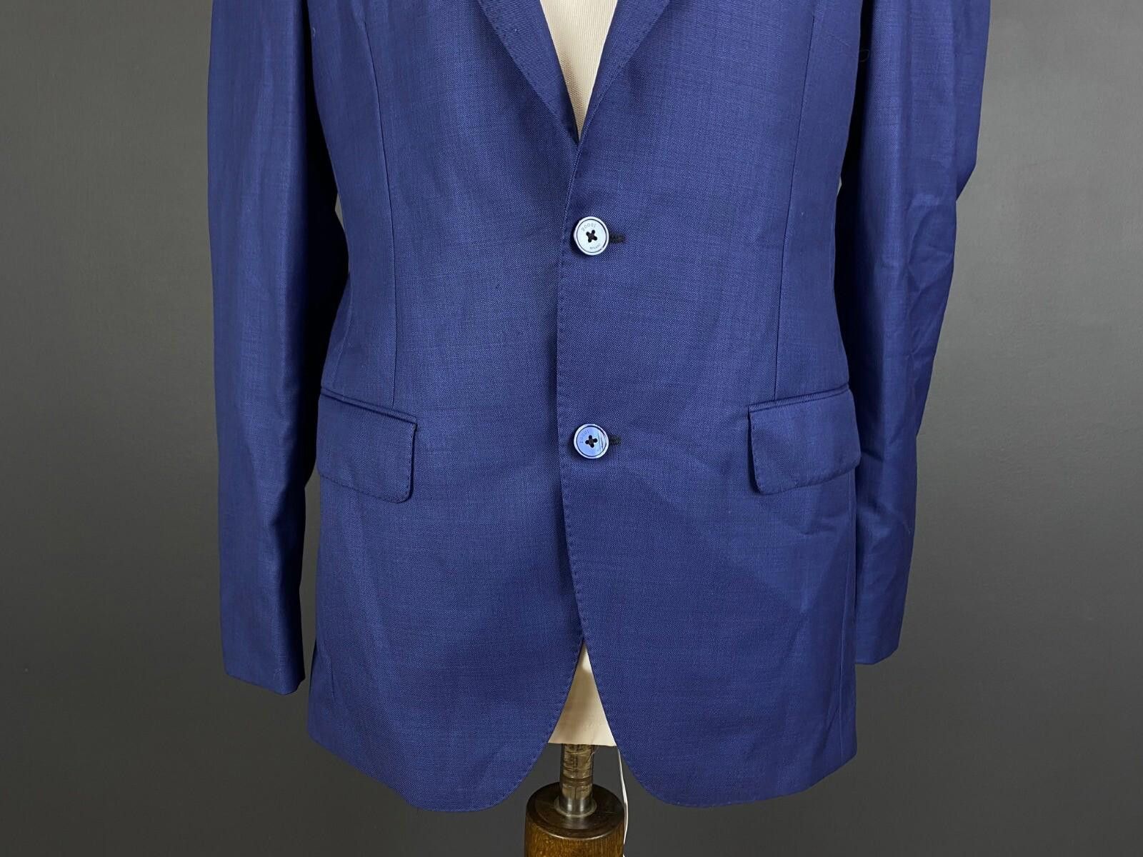 Designer Boggi Milano Icons Blue Wool Two Button Size EU 48 US 38 M Size 40R - 3 Thumbnail