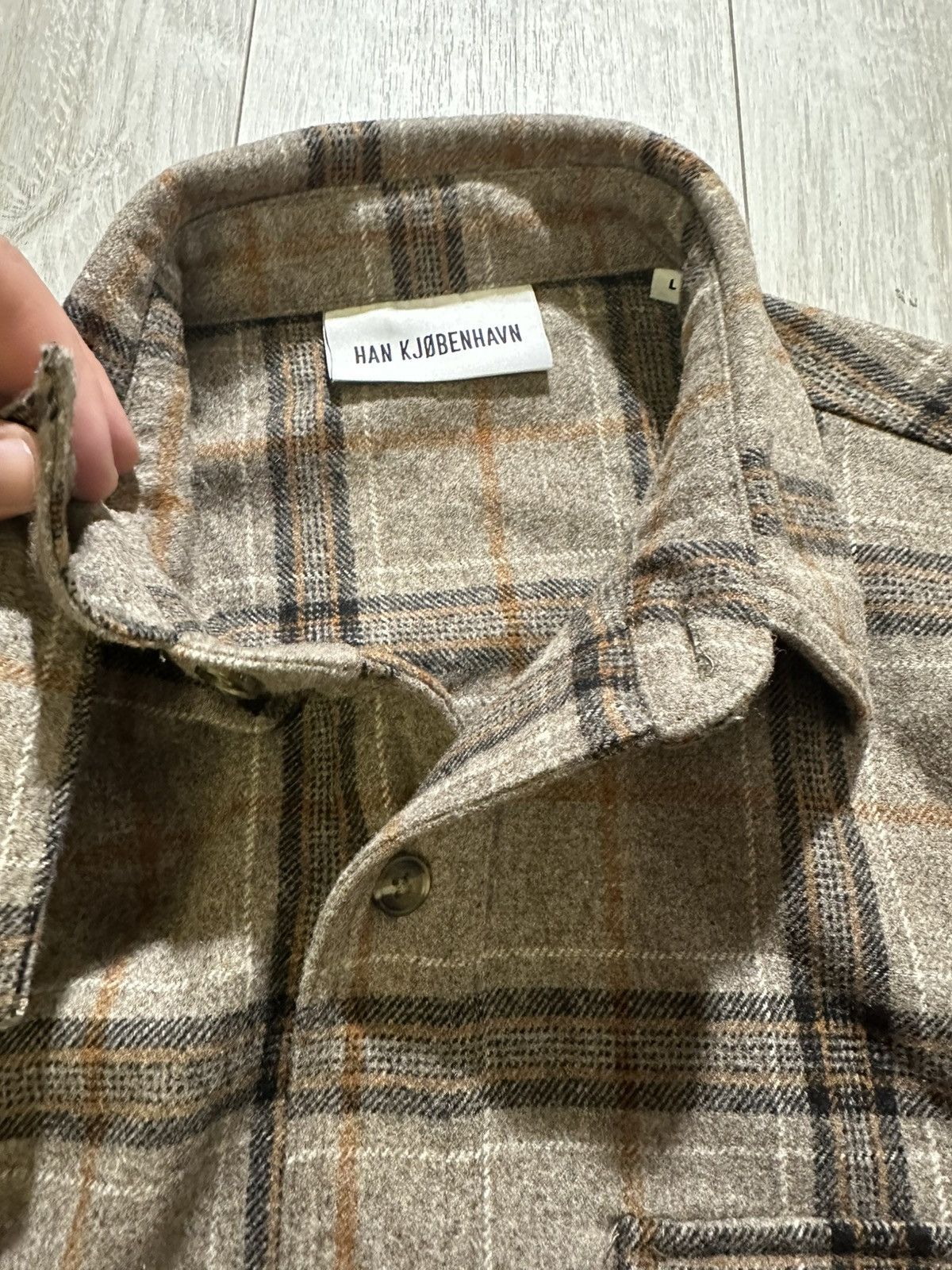 Han Kjobenhavn Wool Shirt Han Kjobenhavn army Size US L / EU 52-54 / 3 - 10 Thumbnail