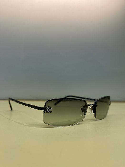 Chanel Chanel 4093-B Crystal Rimless Sunglasses