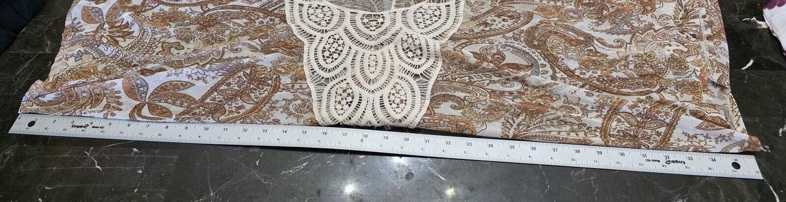 J.Crew Cure XL Brown Paisley Lightweight Semi Sheer Open Cardigan Size XL / US 12-14 / IT 48-50 - 8 Thumbnail