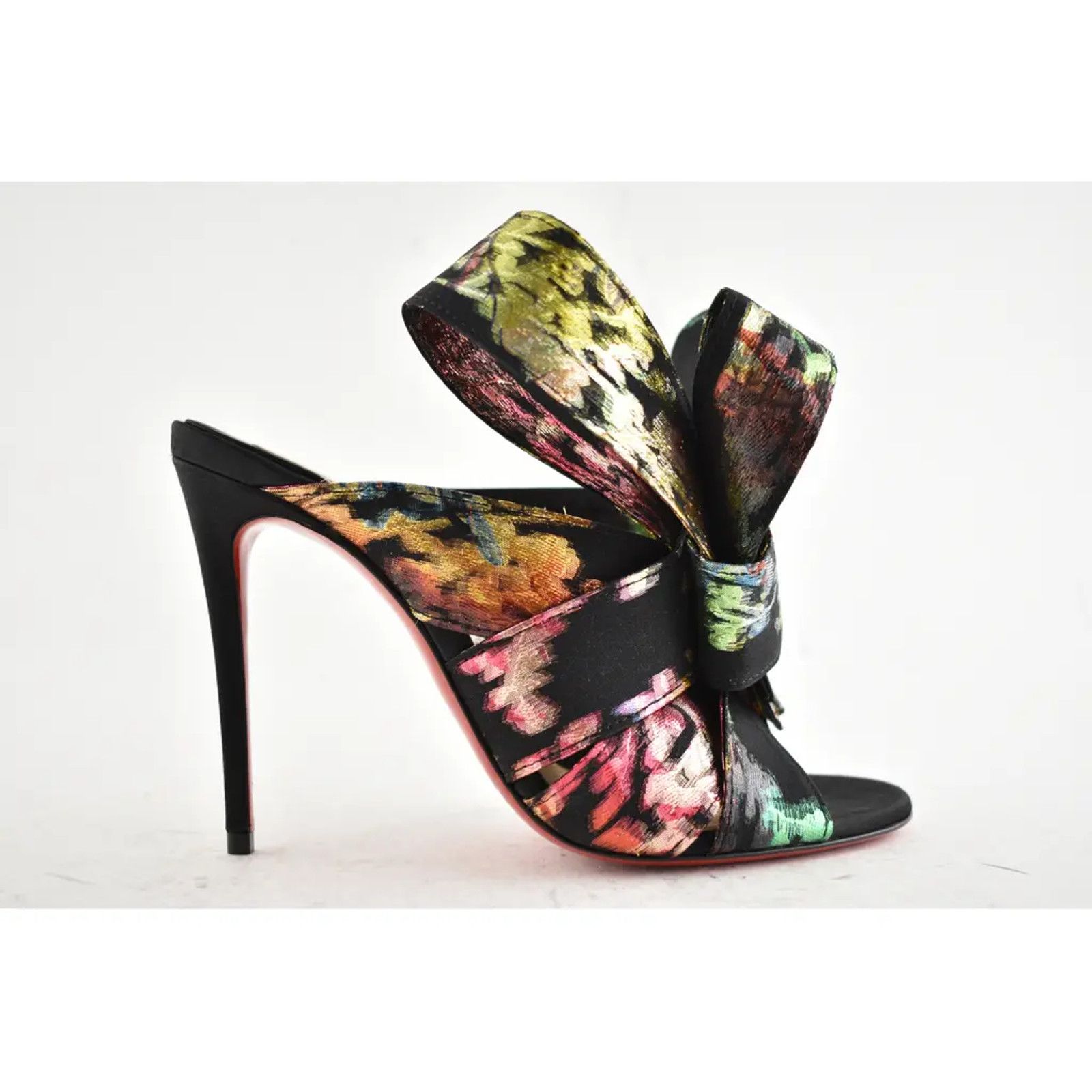 Christian Louboutin Samouraissa 100 Black Backless Sandal Mule Heel Pump 36.5 Size US 6.5 / IT 36.5 - 2 Thumbnail