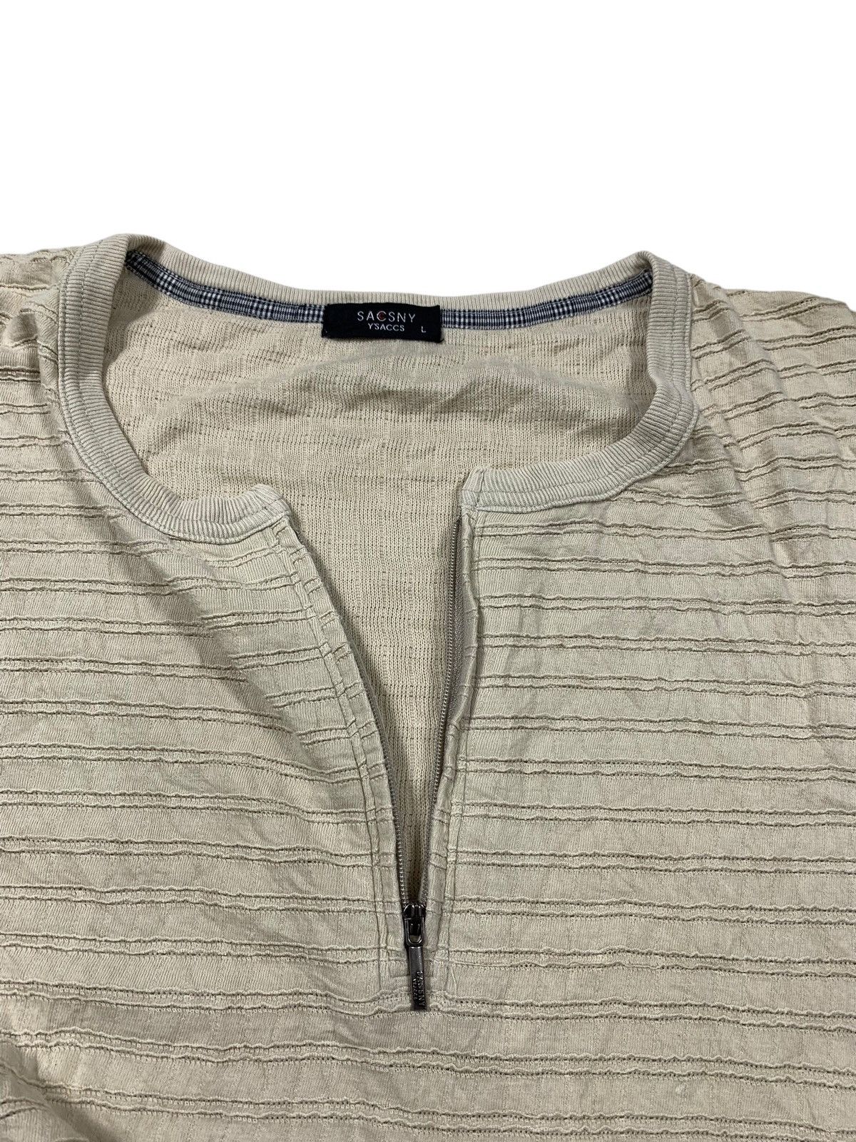 Japanese Brand × Vintage × Yohji Yamamoto Sacsny yohjiyamamoto HALFZIP shortsleeve Size US L / EU 52-54 / 3 - 3 Thumbnail