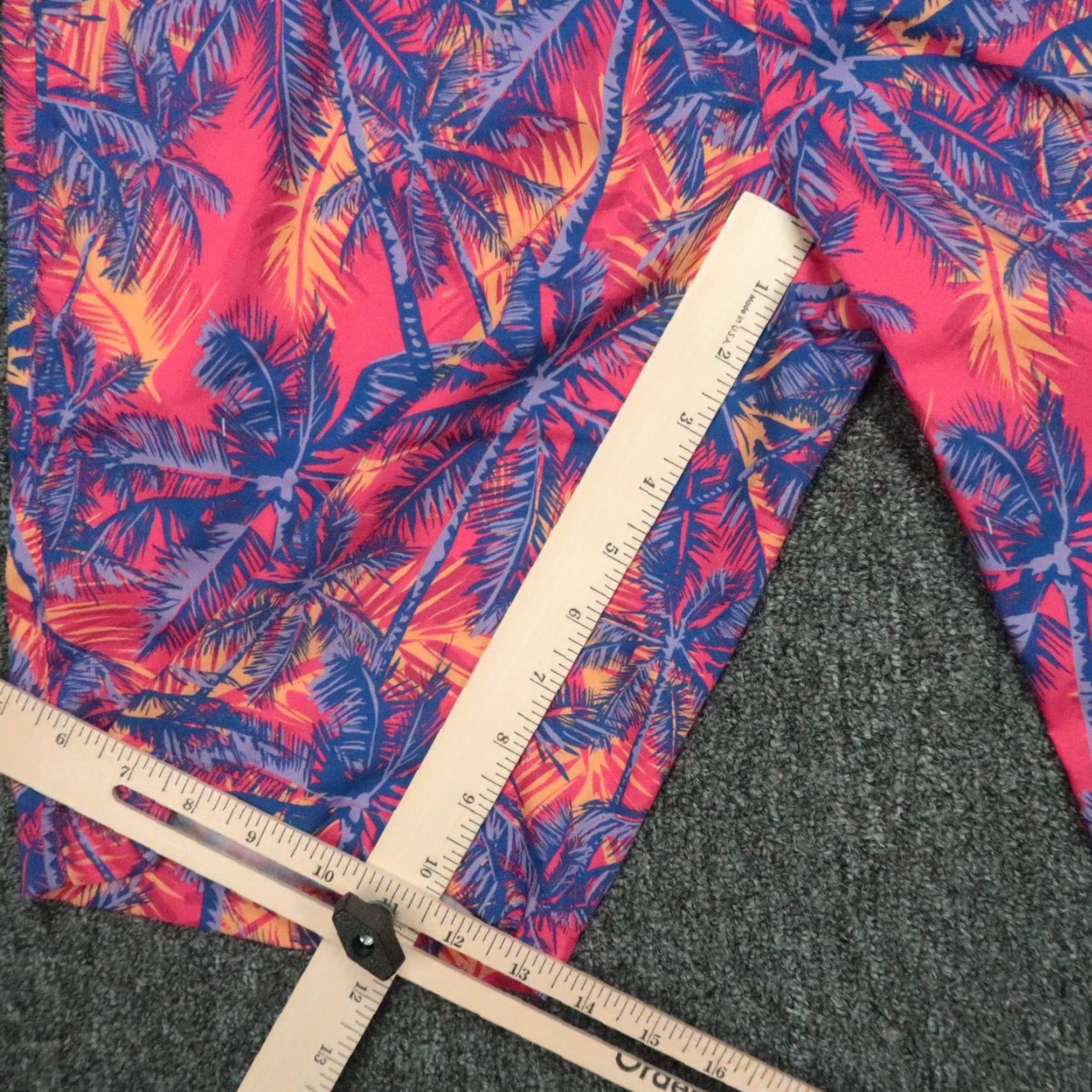 Hreski Golf Shorts Mens 34 Pink Geometric Chino Casual Stretch Pockets