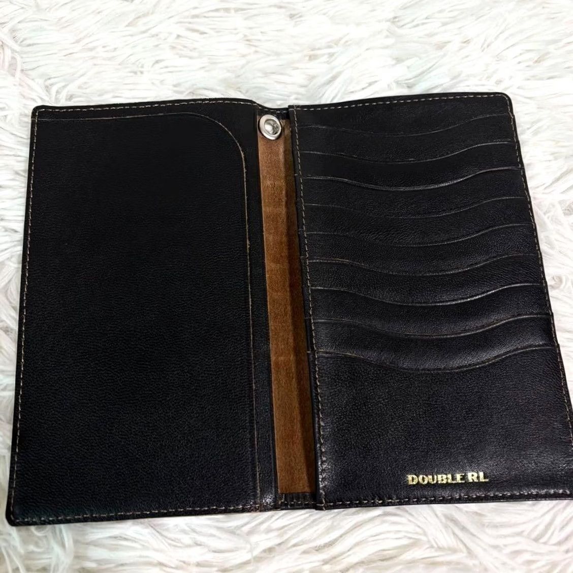 Ralph Lauren RRL Ralph Lauren Leather Wallet Bi-fold Black Emboss Logo Notebook type Unisex Size ONE SIZE - 3 Thumbnail