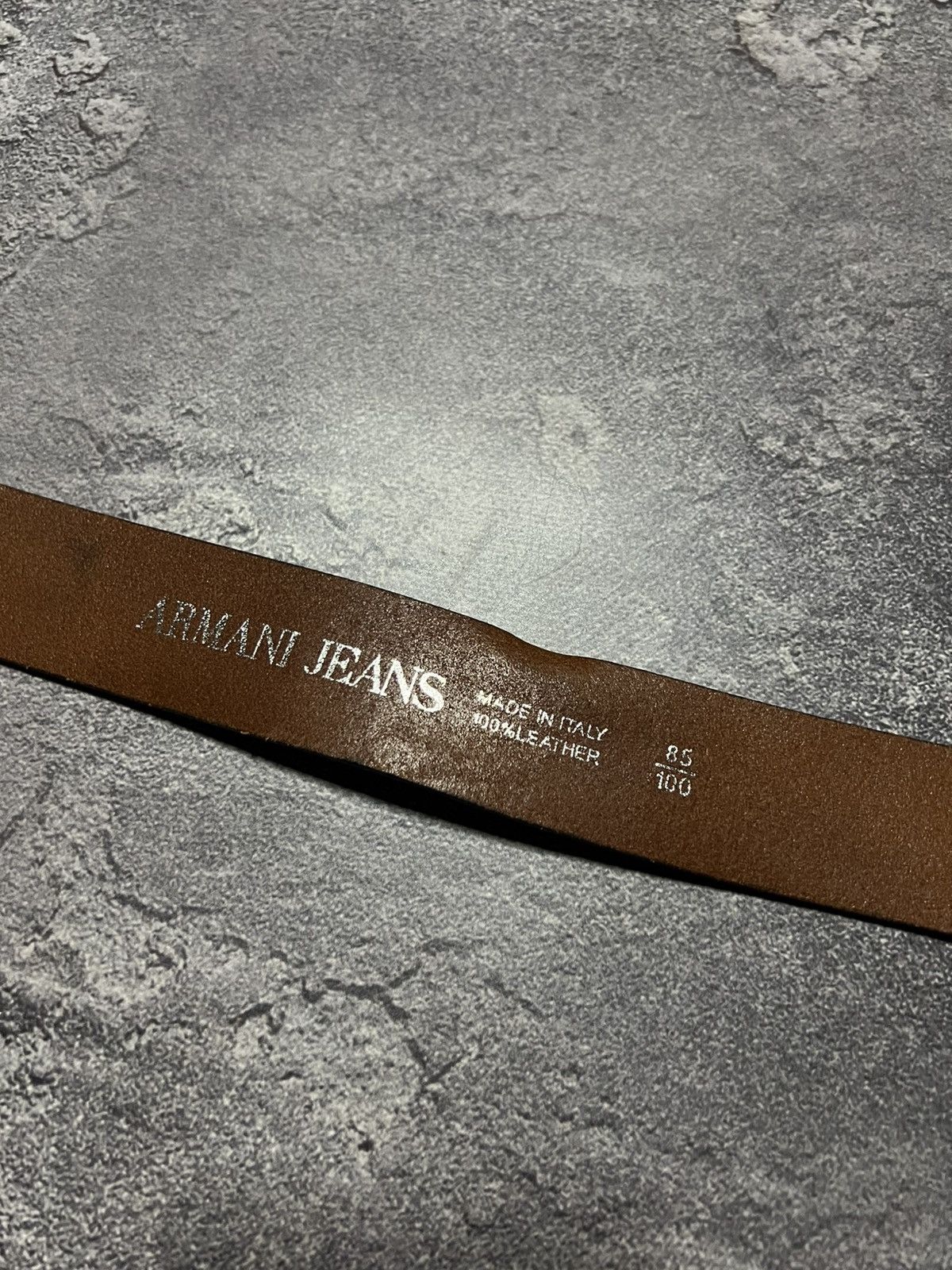Armani Vintage 90s Armani Jeans Leather Belt Streetwear Size 34 - 6 Thumbnail