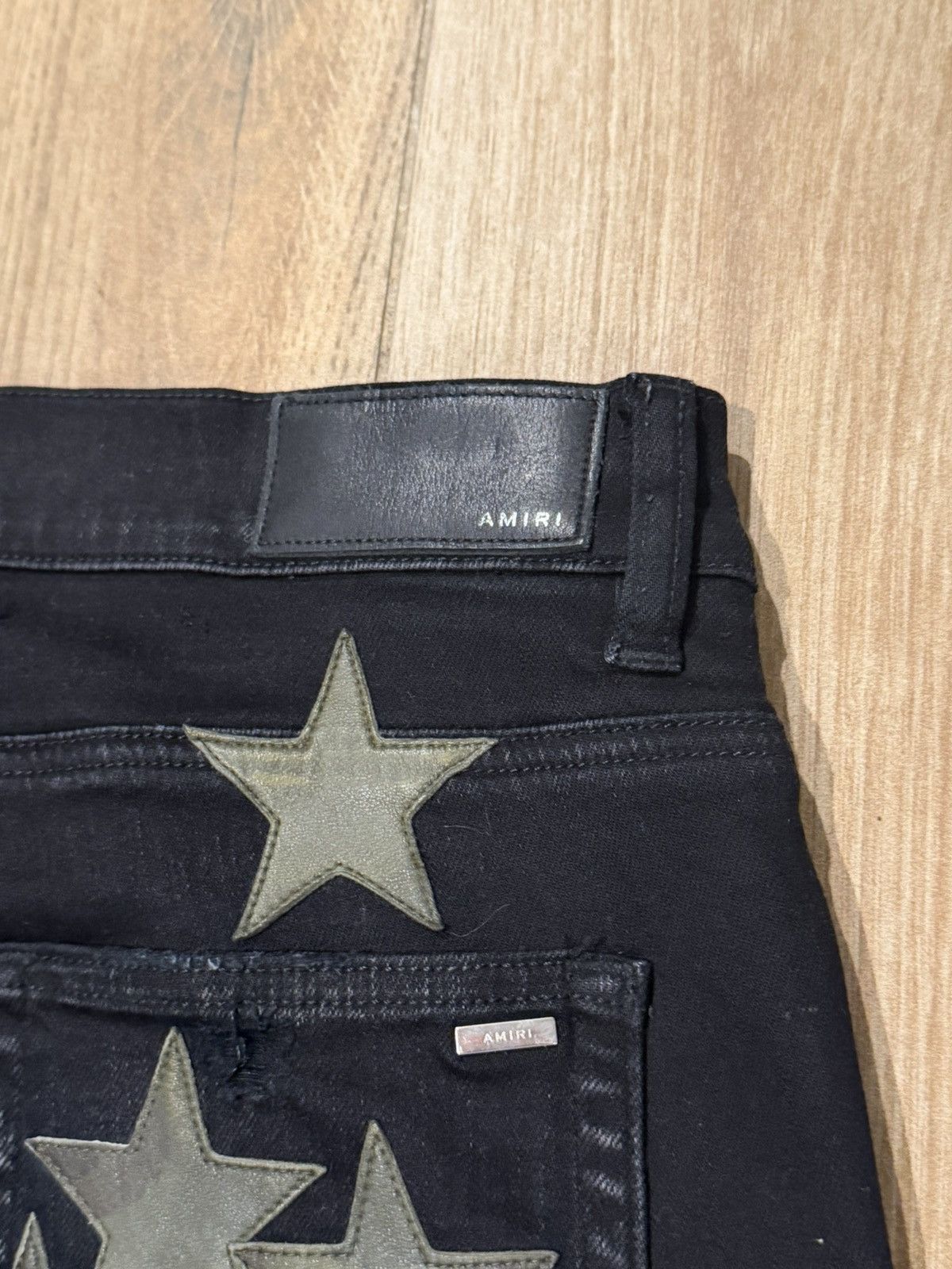 Amiri Amiri X Chemist Camo Leather Star Patch Blk Denim Jeans Size US 32 / EU 48 - 15 Thumbnail