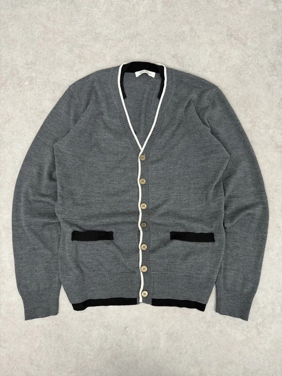 Pierre Balmain AW2013 Pierre Balmain White & Grey Minimalist Cardigan Size US M / EU 48-50 / 2 - 1 Thumbnail
