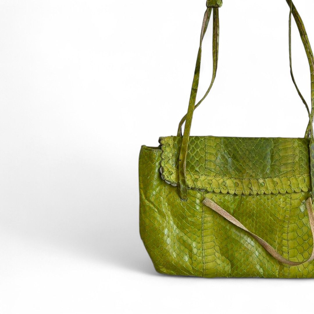 Marni Marni - Leather Sacoche Python Green Shoulder Bag Handbag Size ONE SIZE - 2 Thumbnail