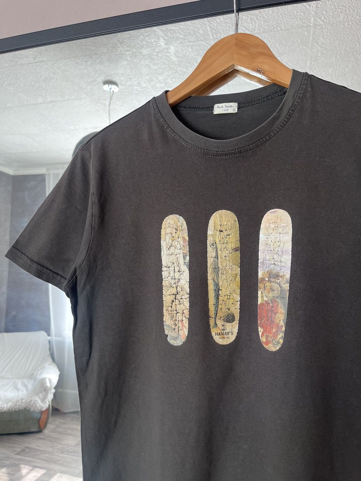 Paul Smith Vintage Paul Smith Jeans Skateboard Decks Printed Brown Tee Size US S / EU 44-46 / 1 - 2 Thumbnail