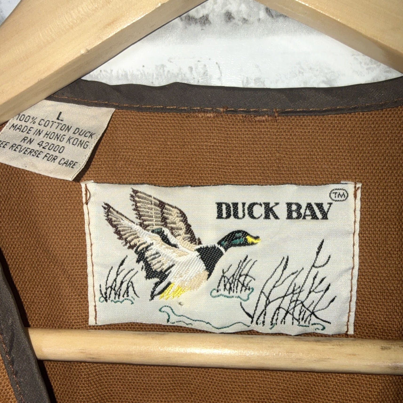 Vintage VTG Duck Bay Brown Button Up Vest Mens Size L Cotton Military Jacket Style Size US L / EU 52-54 / 3 - 3 Thumbnail