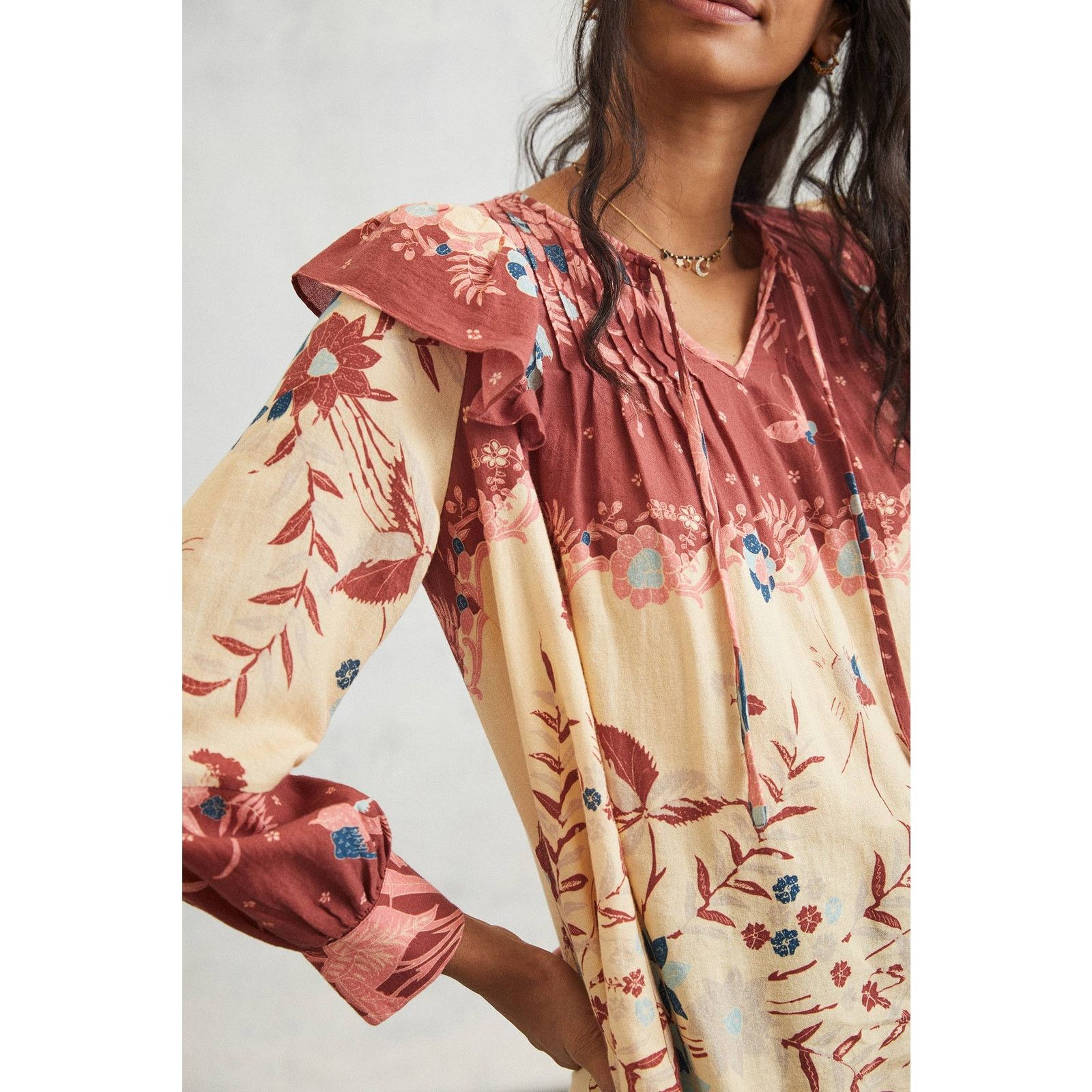 Anthropologie New Anthropologie Thessaly Ruffled Floral Blouse by Othilia Size S / US 4 / IT 40 - 3 Thumbnail