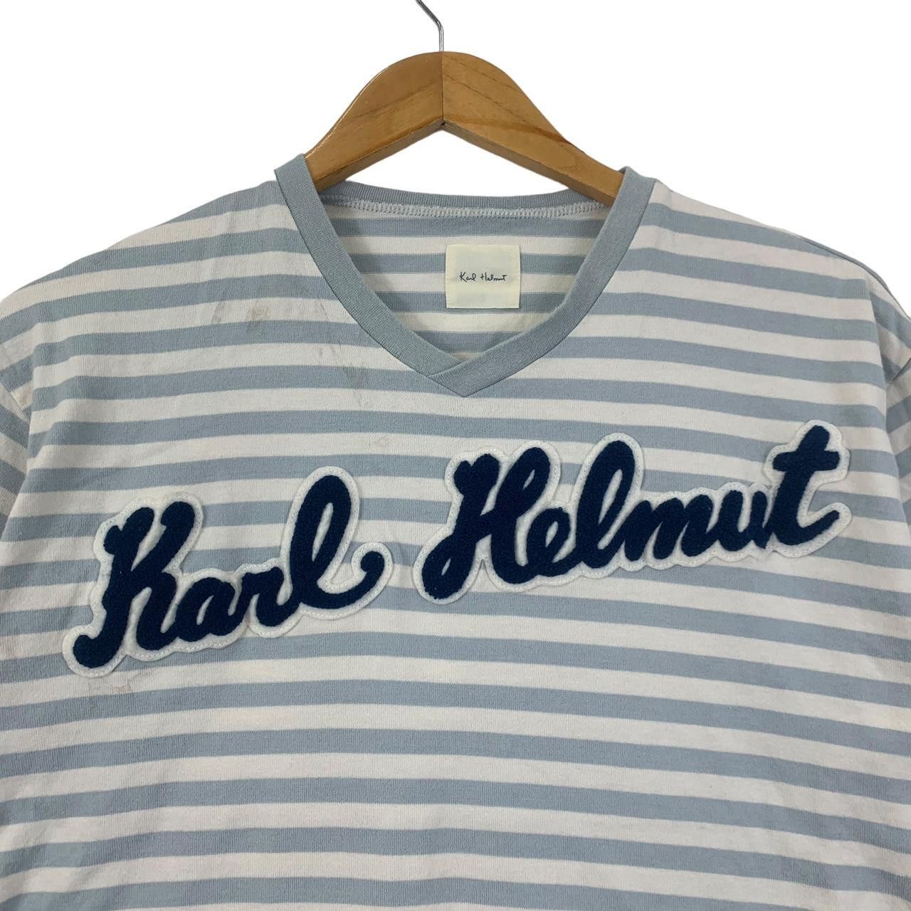 Karl Helmut Vintage KARL HELMUT JAPAN Embossed Logo Tee Shirt Top Size M / US 6-8 / IT 42-44 - 5 Thumbnail