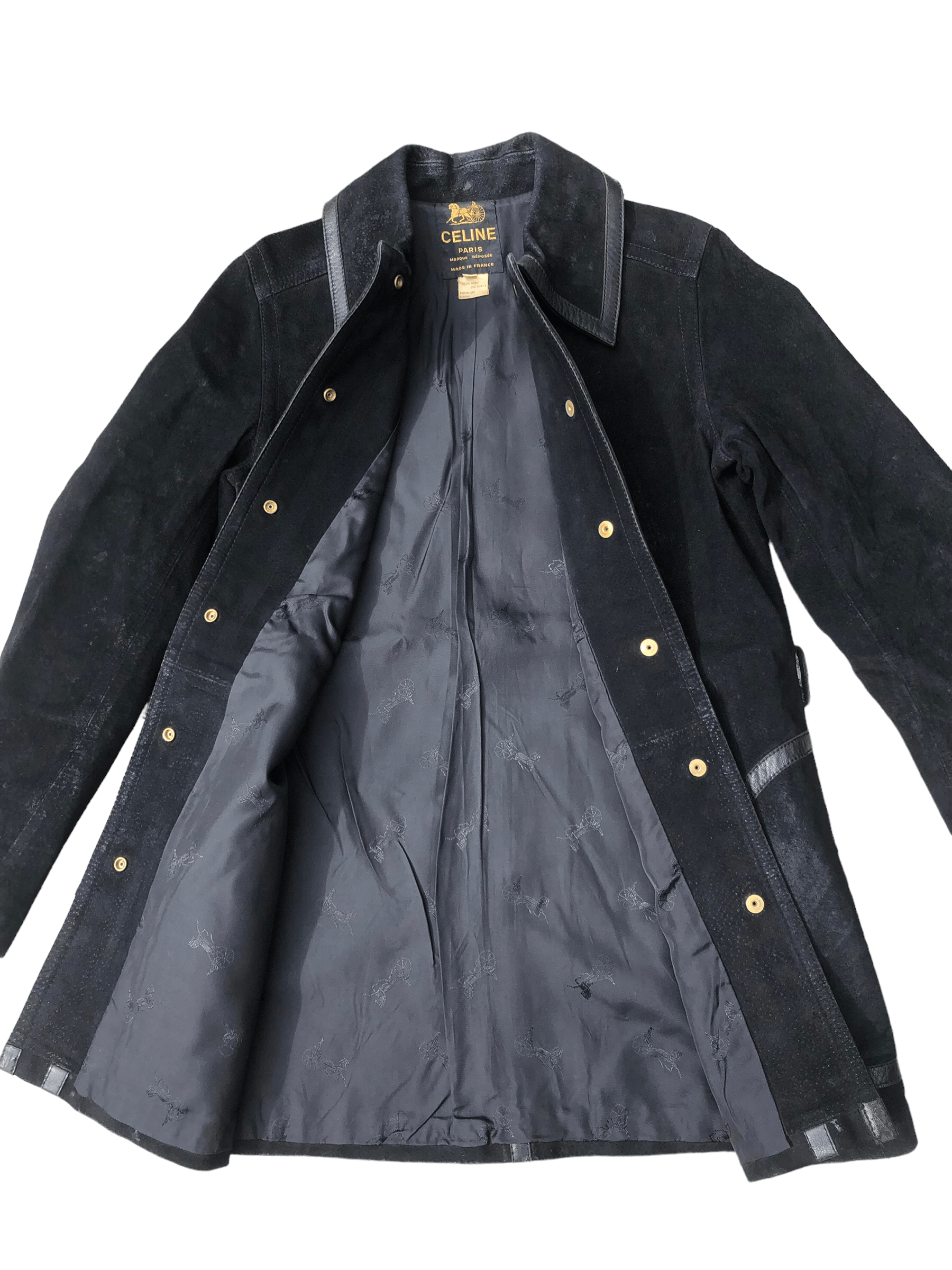 Celine 💯Vintage 70/80s CELINE PARIS Modele Dispose Pigskin Coat Size L / US 10 / IT 46 - 7 Thumbnail