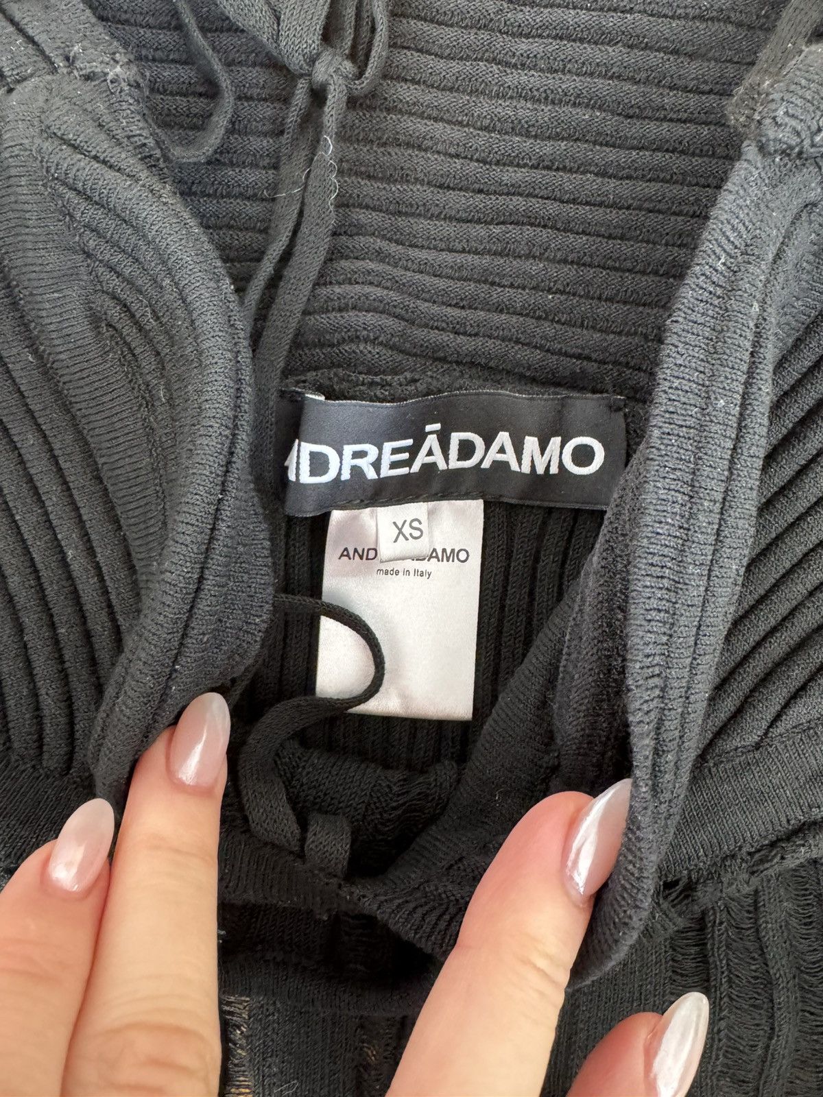 Andreadamo Knitted cut out tank top in black Size XS