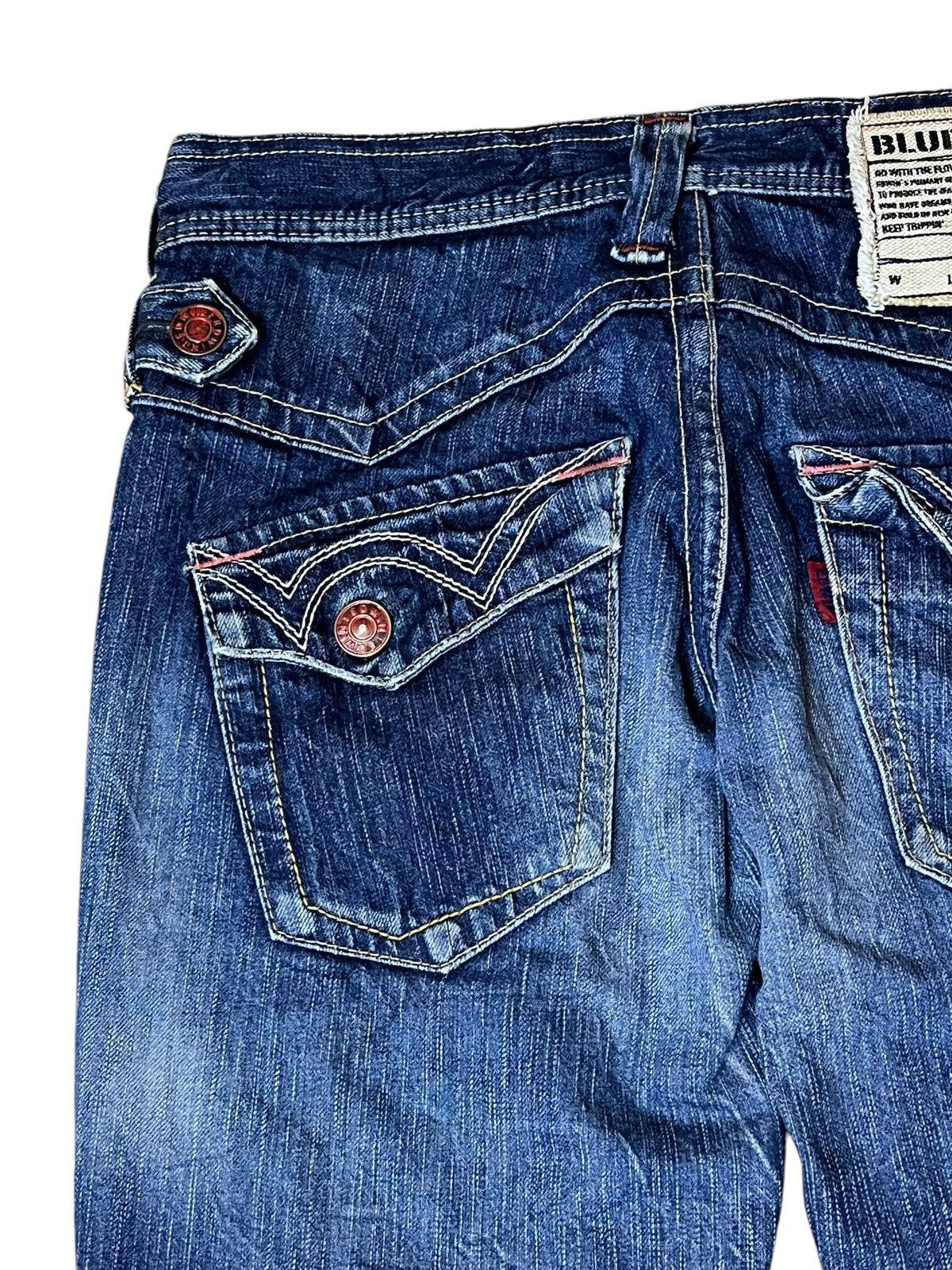 Edwin FLARED🔥VINTAGE EDWIN 503 MADE IN JAPAN BLUE TRIP JEANS Size US 30 / EU 46 - 9 Thumbnail