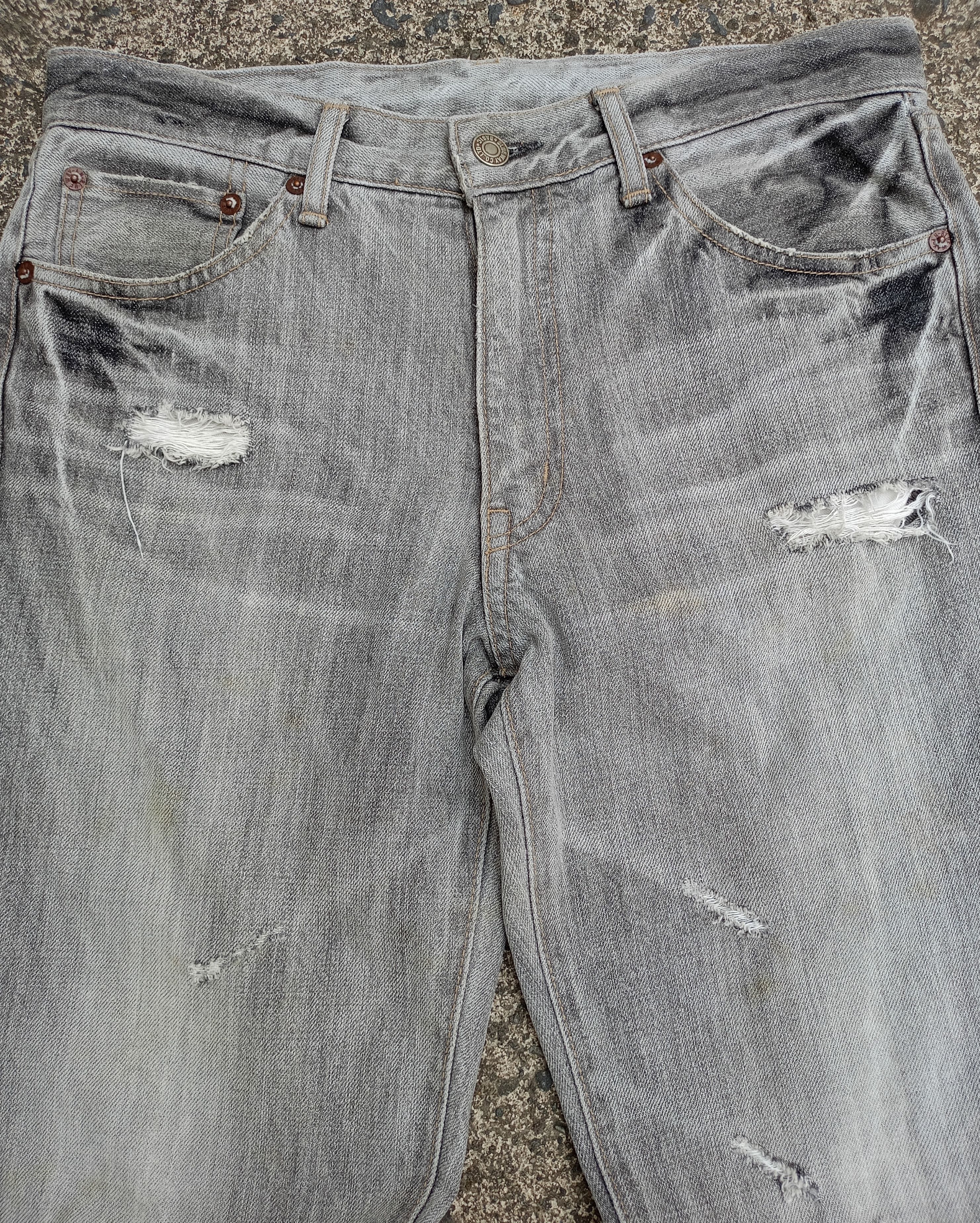 If Six Was Nine × Japanese Brand BLUE WAY FLARED DENIM PANTS Size US 30 / EU 46 - 4 Thumbnail