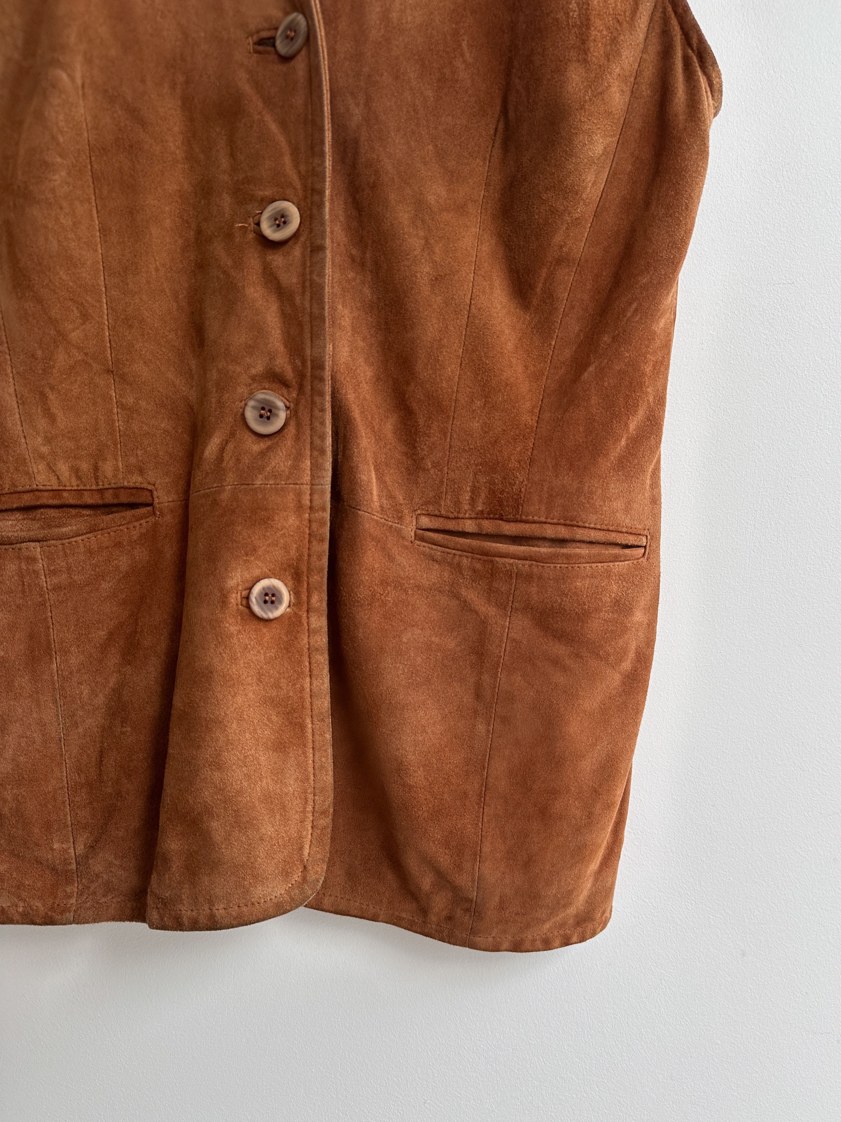 Cerruti 1881 Vintage Cerruti 1881 Suede Vest Gilet Sleeveless Jacket Size XS / US 0-2 / IT 36-38 - 4 Thumbnail