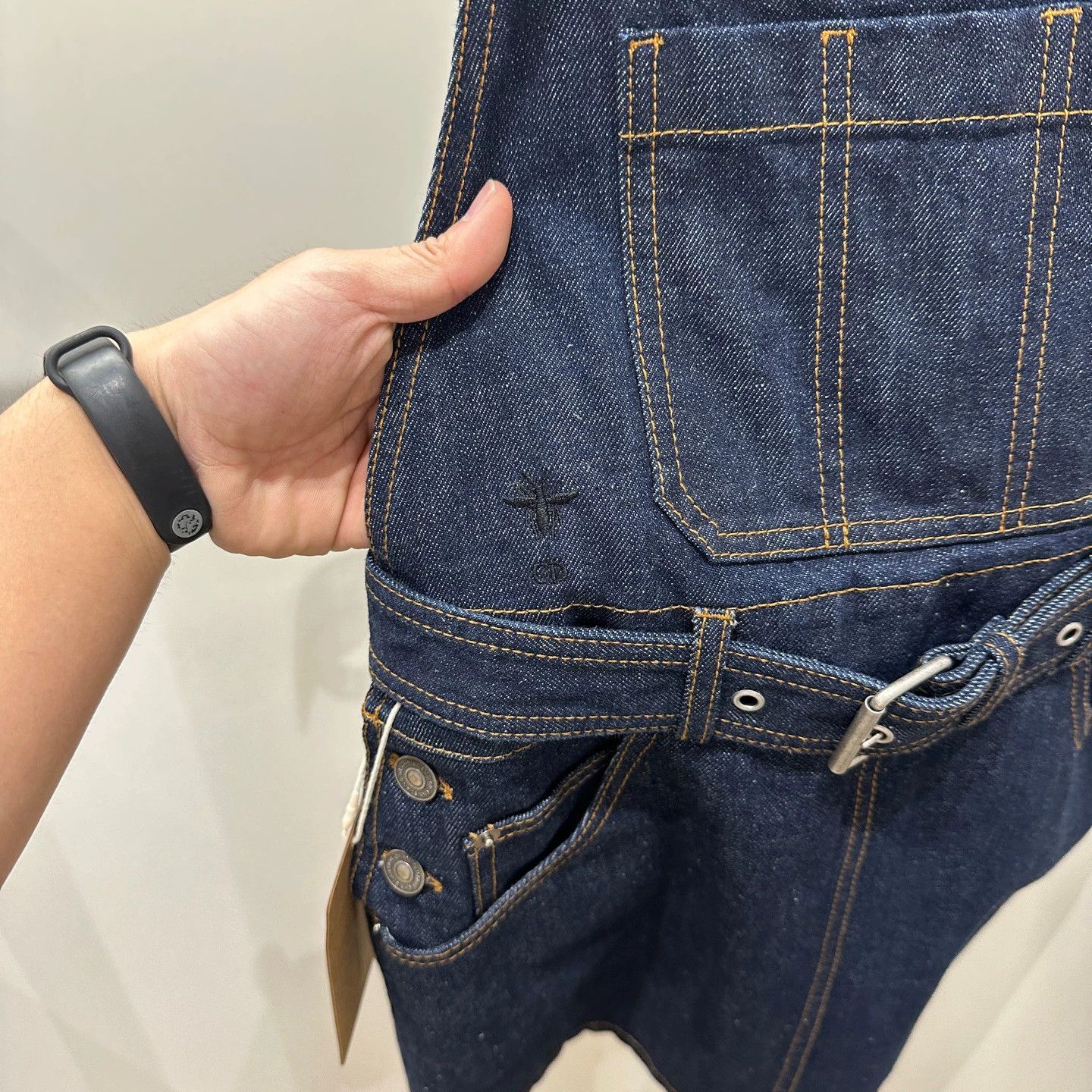 Christian Dior Monsieur Dior mar457 Bee Denim Overall Dress 34 Size XS / US 0-2 / IT 36-38 - 6 Thumbnail