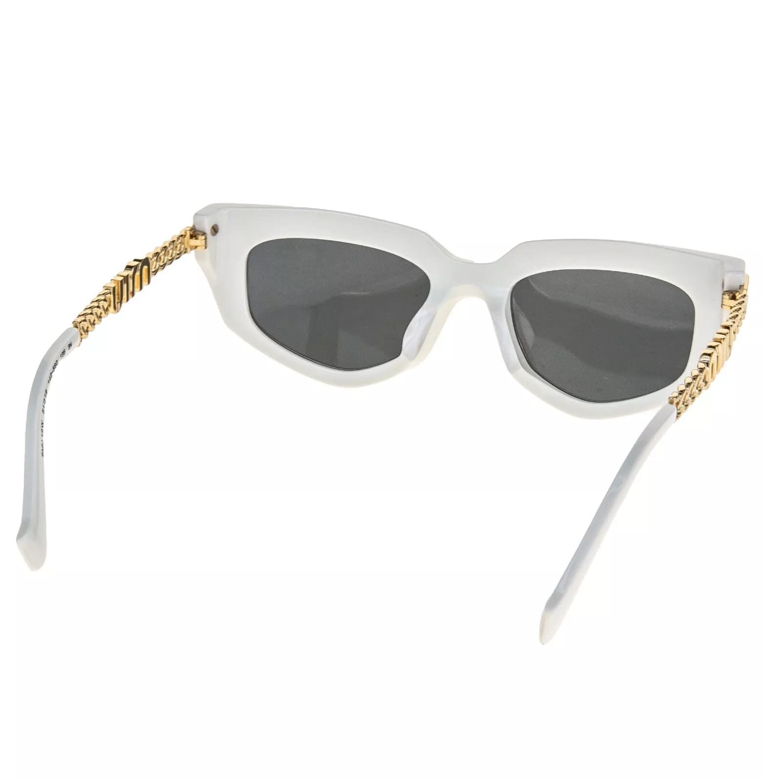 Miu Miu MIU MIU LOGO CHAIN MU12WS Gold White Geometric Luxury 12W Size ONE SIZE - 3 Thumbnail