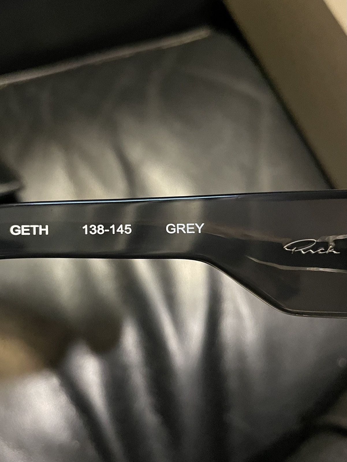 Rick Owens Grey Geth Sunglasses with Box | Shades / Glasses
