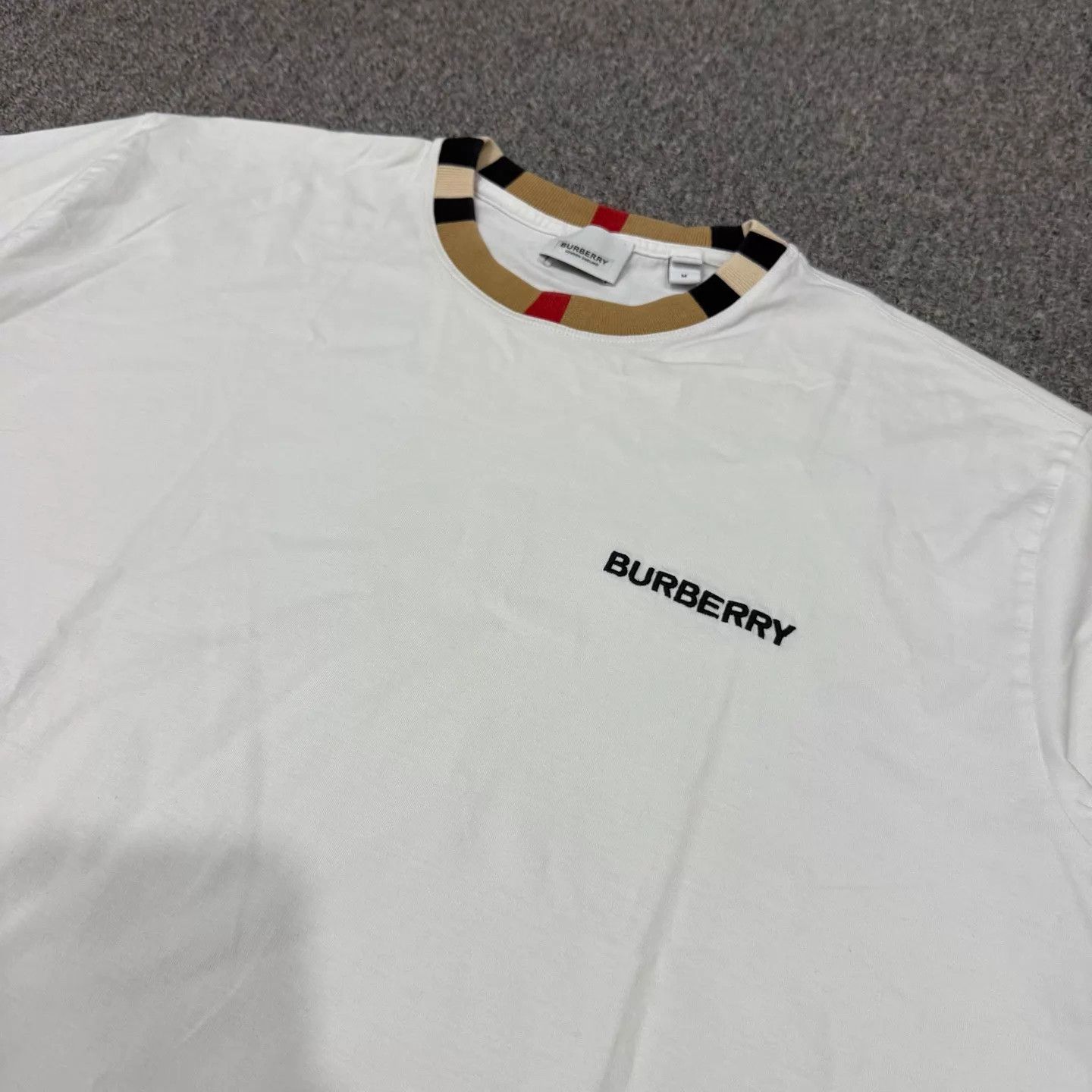Burberry Burberry White Check Collar SS Tee M 99 New Size US M / EU 48-50 / 2 - 3 Thumbnail