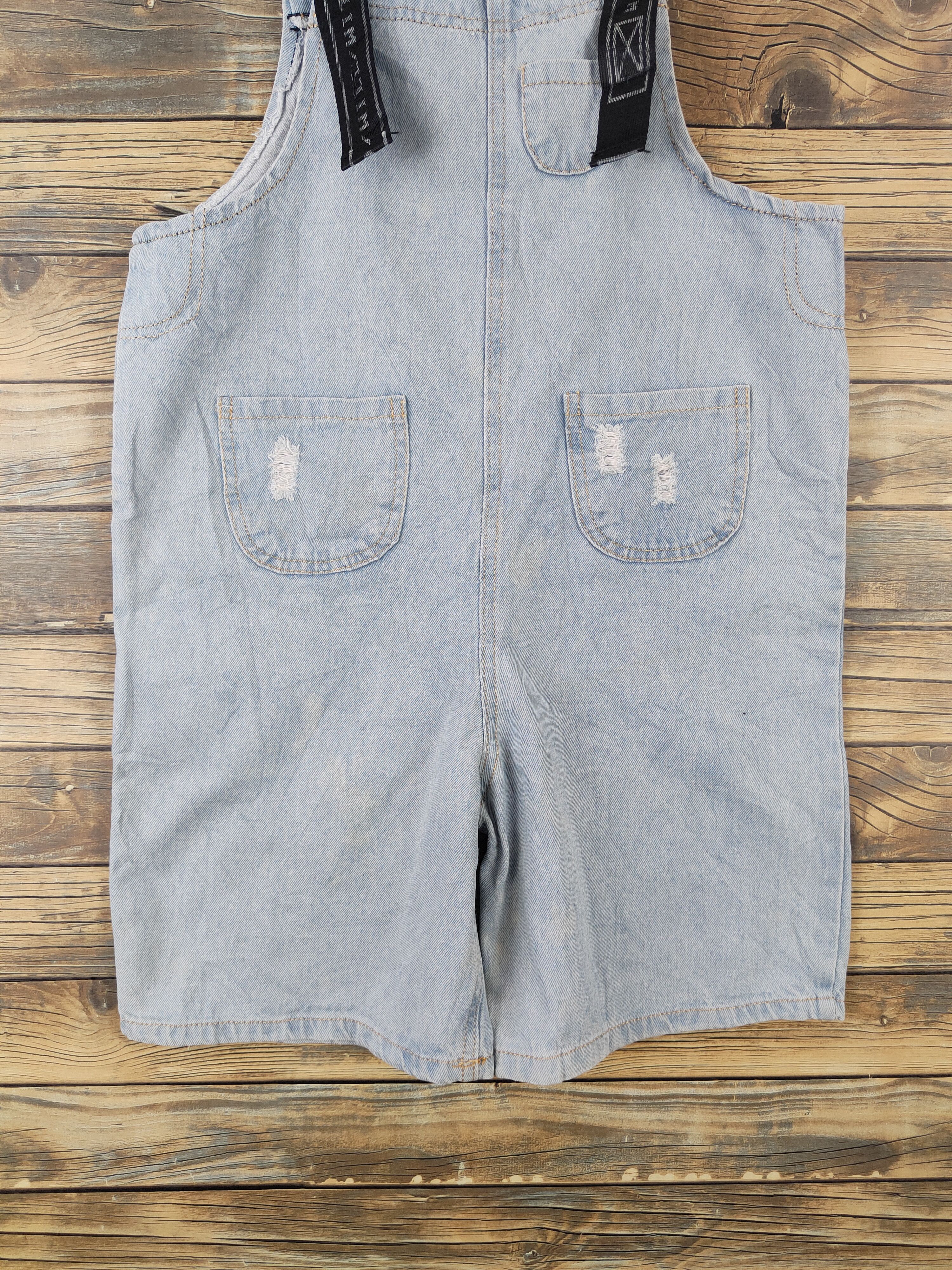 Japanese Brand × Vintage Vintage Japanese Brand Light Blue Denim Shortall Jumpsuits Size 34" / US 12 / IT 48 - 5 Thumbnail