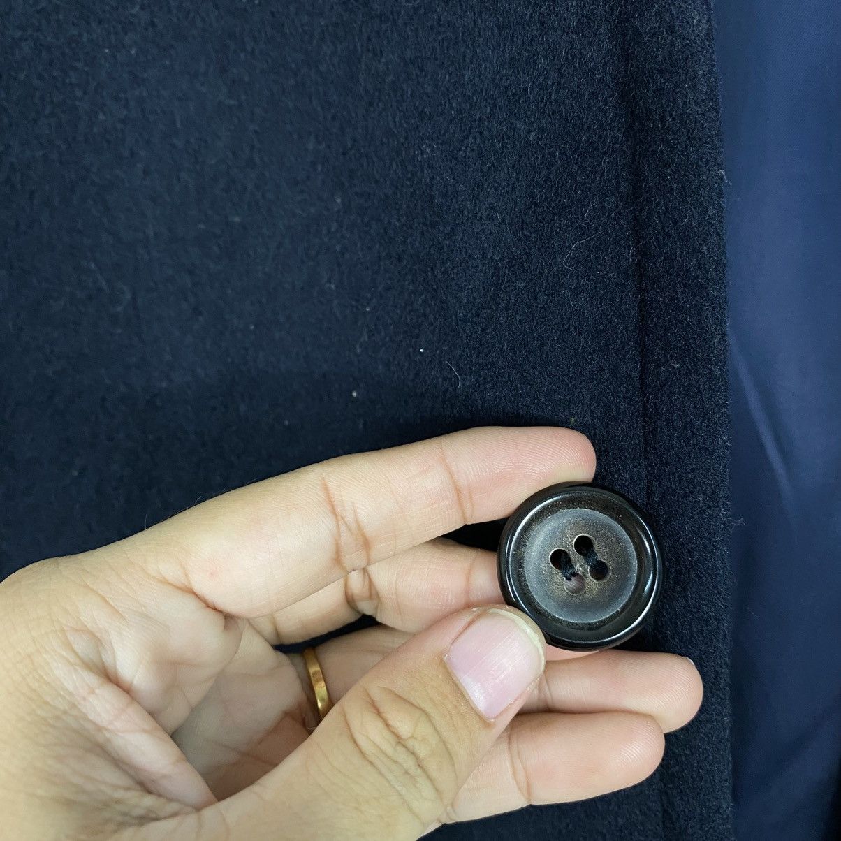 Isamu Katayama Backlash 📌Vintage Wool Overcoat Isamu Ishii Company Herringbone Size US M / EU 48-50 / 2 - 18 Thumbnail
