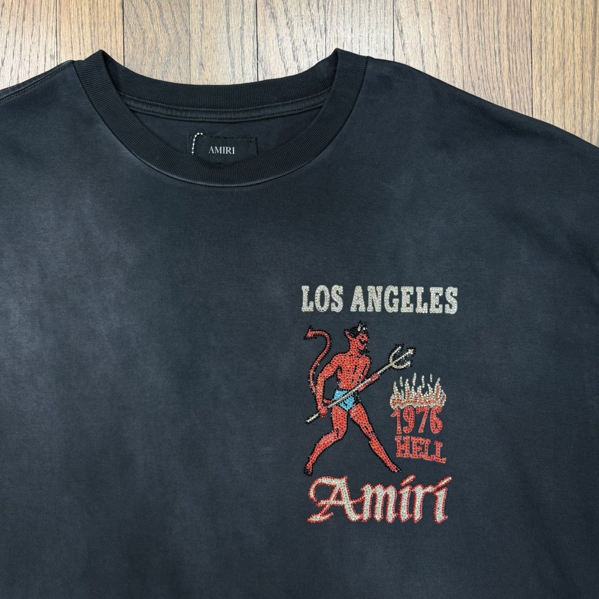 Amiri Amiri Crystal Sinners Tee Black Size US XXL / EU 58 / 5 - 3 Thumbnail