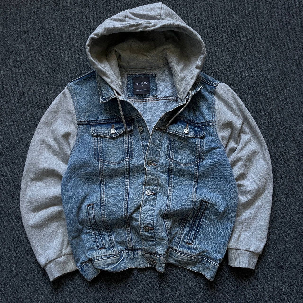 Primark Vtg Western Denim Jacket With Hood Size XL Primark 00s USA Size US XL / EU 56 / 4 - 2 Thumbnail