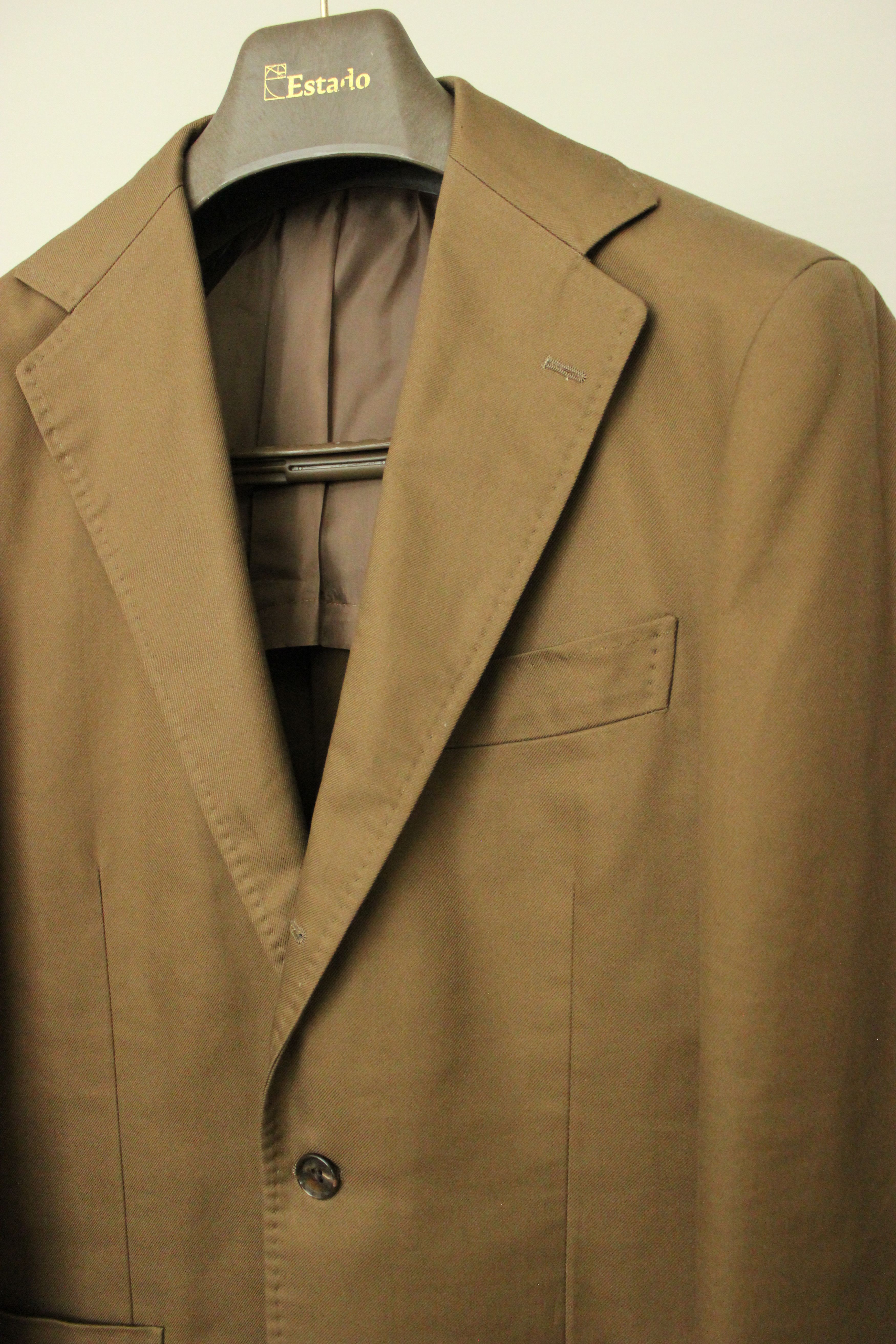 Ring Jacket Lamarche 100% Cotton Suit Toffee Size 36R - 4 Thumbnail