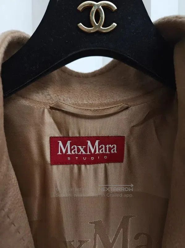 Max Mara MaxMara Beige Wool Mid-Length Coat for Women . Size S / US 4 / IT 40 - 3 Thumbnail