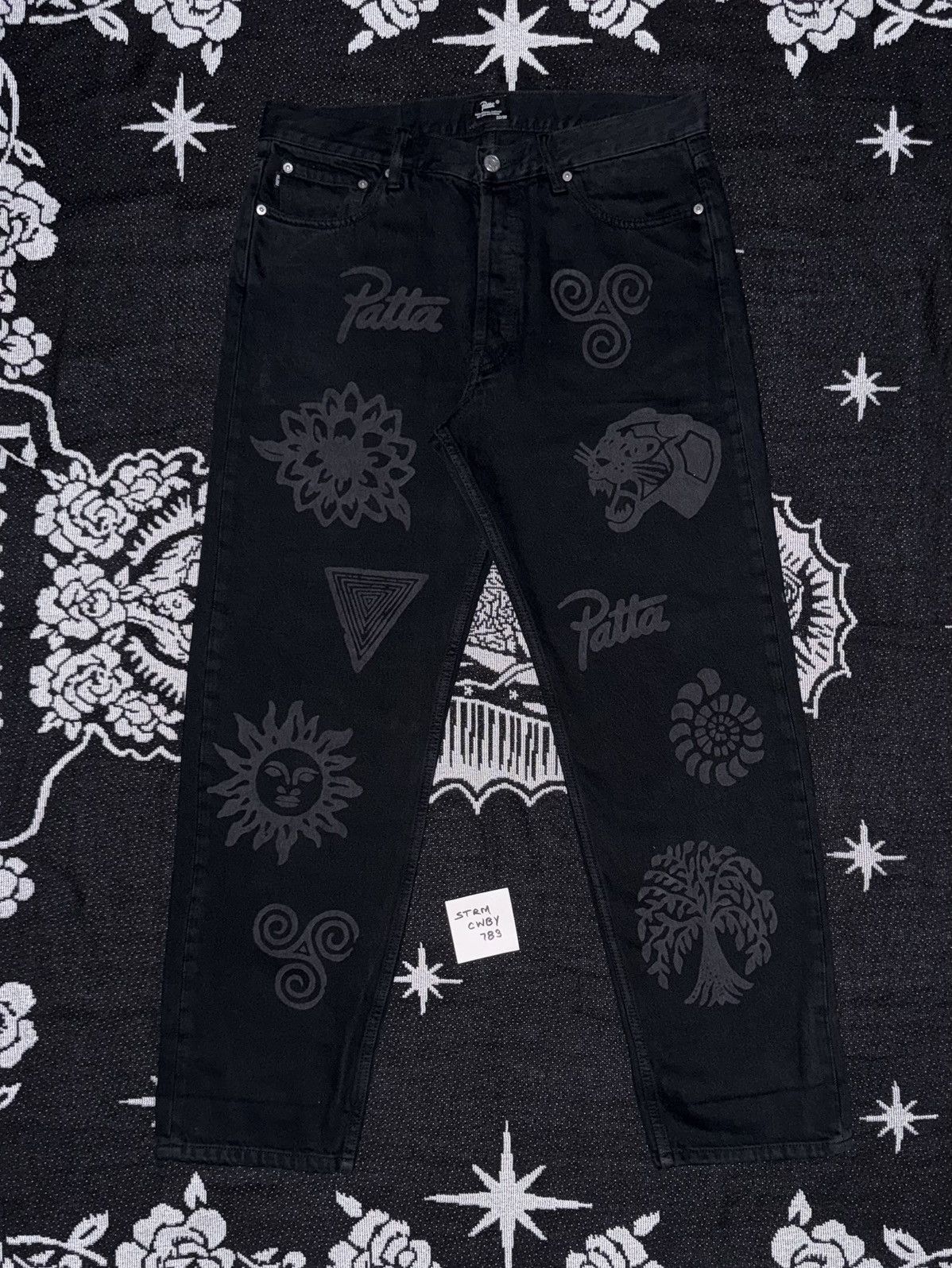 Patta Patta Hope Love Peace Denim Pants Size US 32 / EU 48 - 1 Thumbnail