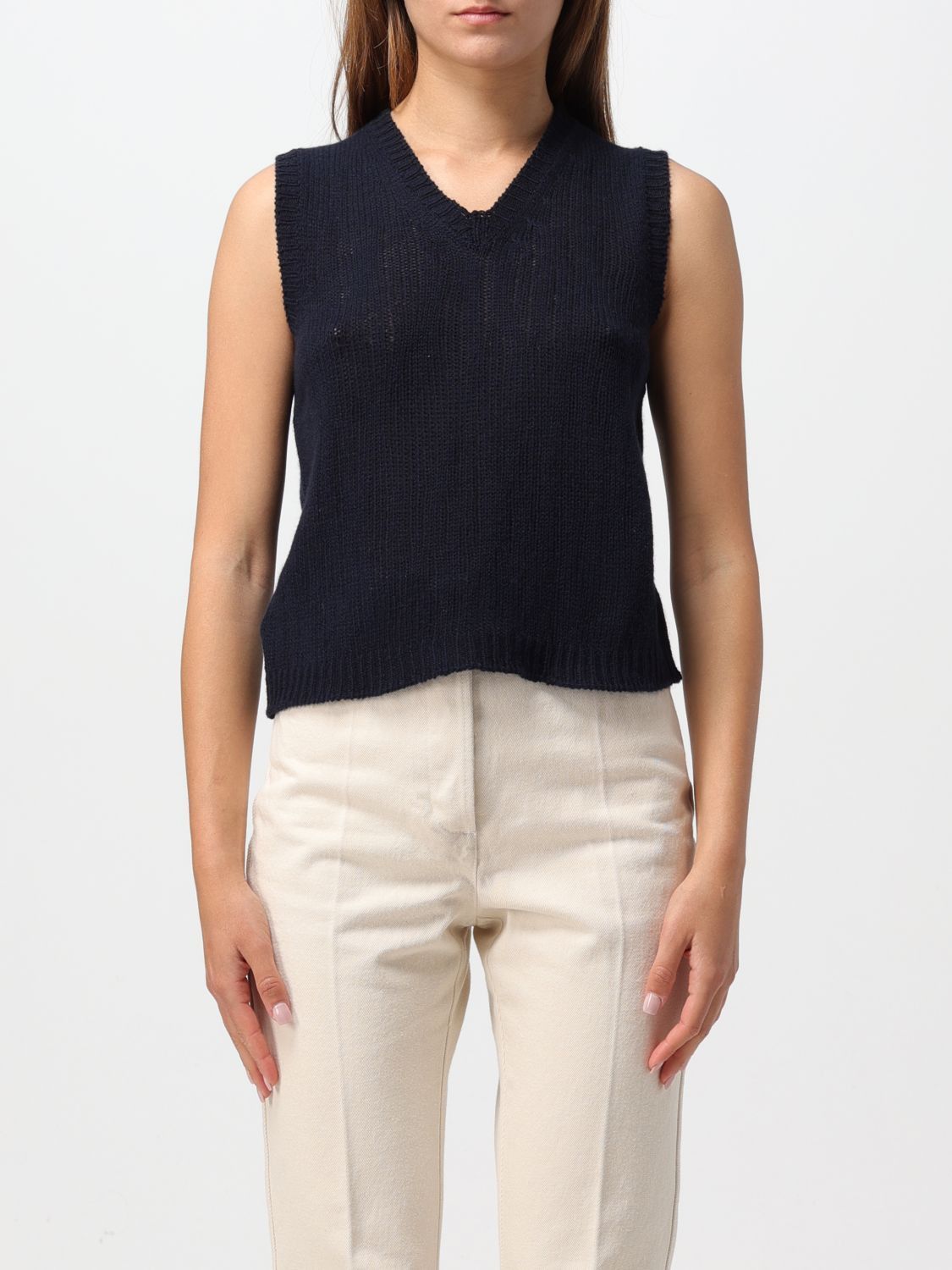image of Prada Waistcoat Woman Blue, Women's (Size Medium)