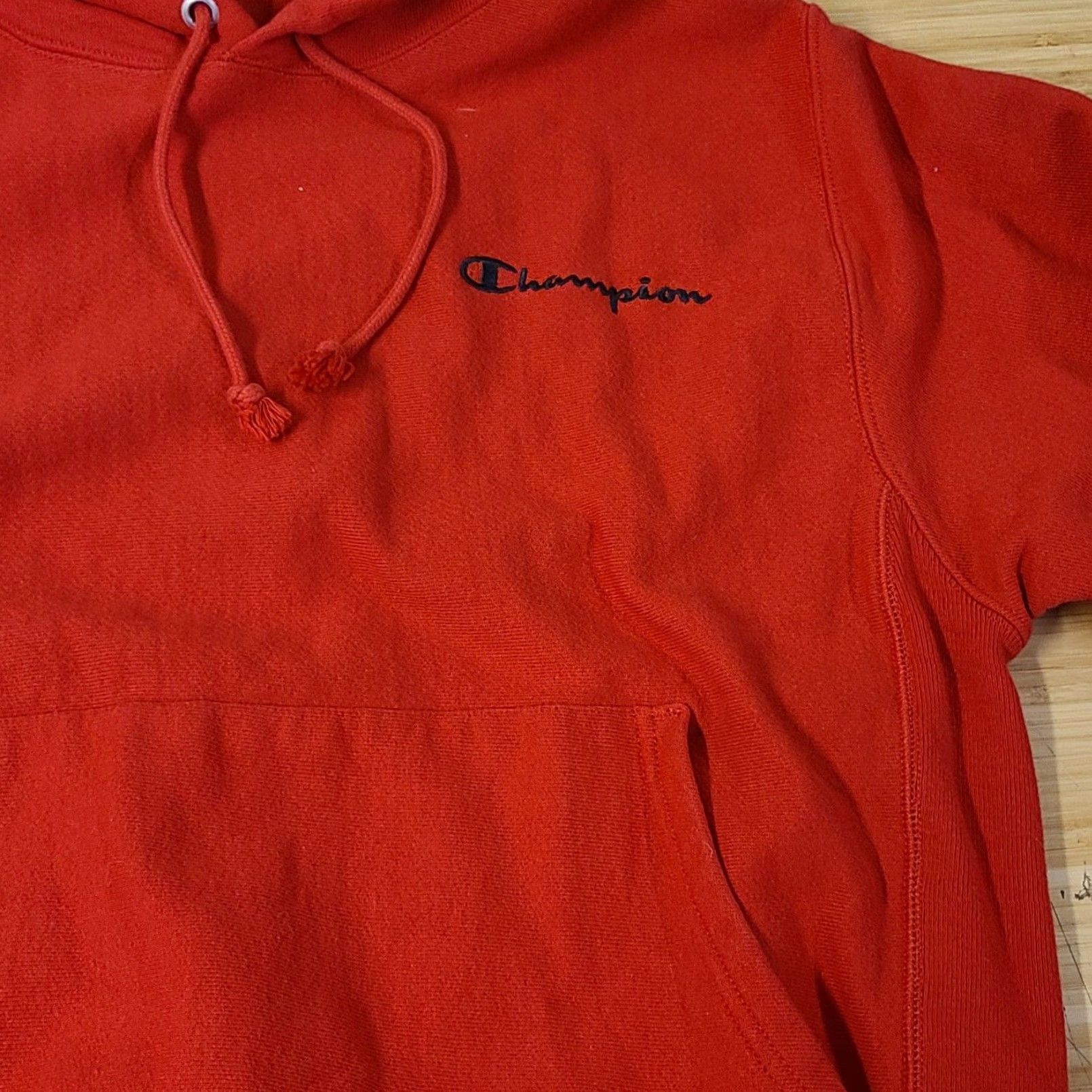 Champion Champion Hoodie Mens Red Reverse Weave Long Sleeve Pockets Pullover Size S Size US S / EU 44-46 / 1 - 3 Thumbnail